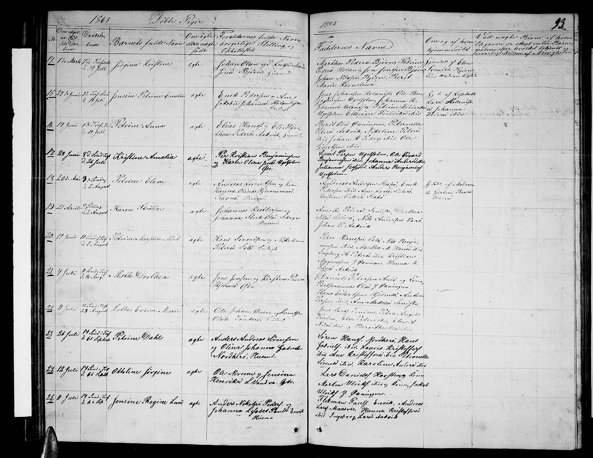 Ministerialprotokoller, klokkerbøker og fødselsregistre - Nordland, AV/SAT-A-1459/834/L0512: Klokkerbok nr. 834C03, 1862-1877, s. 93
