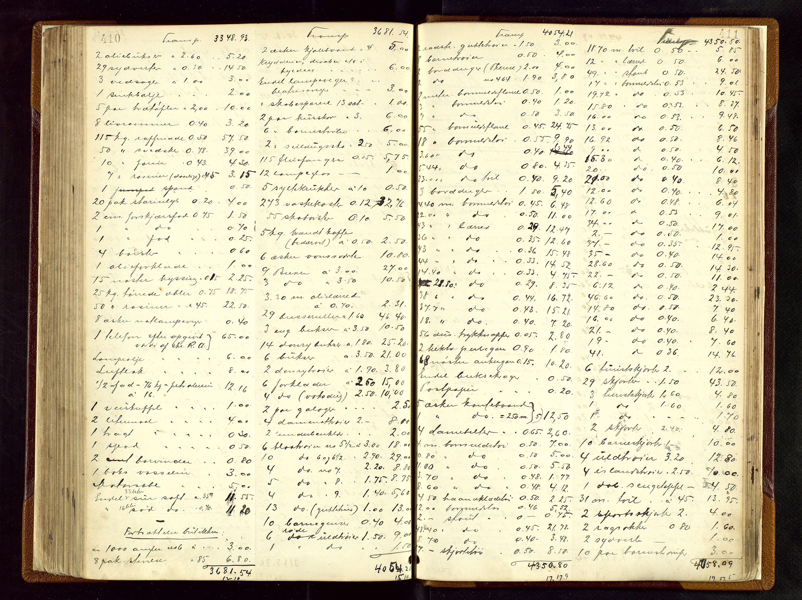 Haugesund tingrett, AV/SAST-A-101415/01/IV/IVB/L0003: Skifteregistreringsprotokoll, med register, 1898-1914, s. 410-411