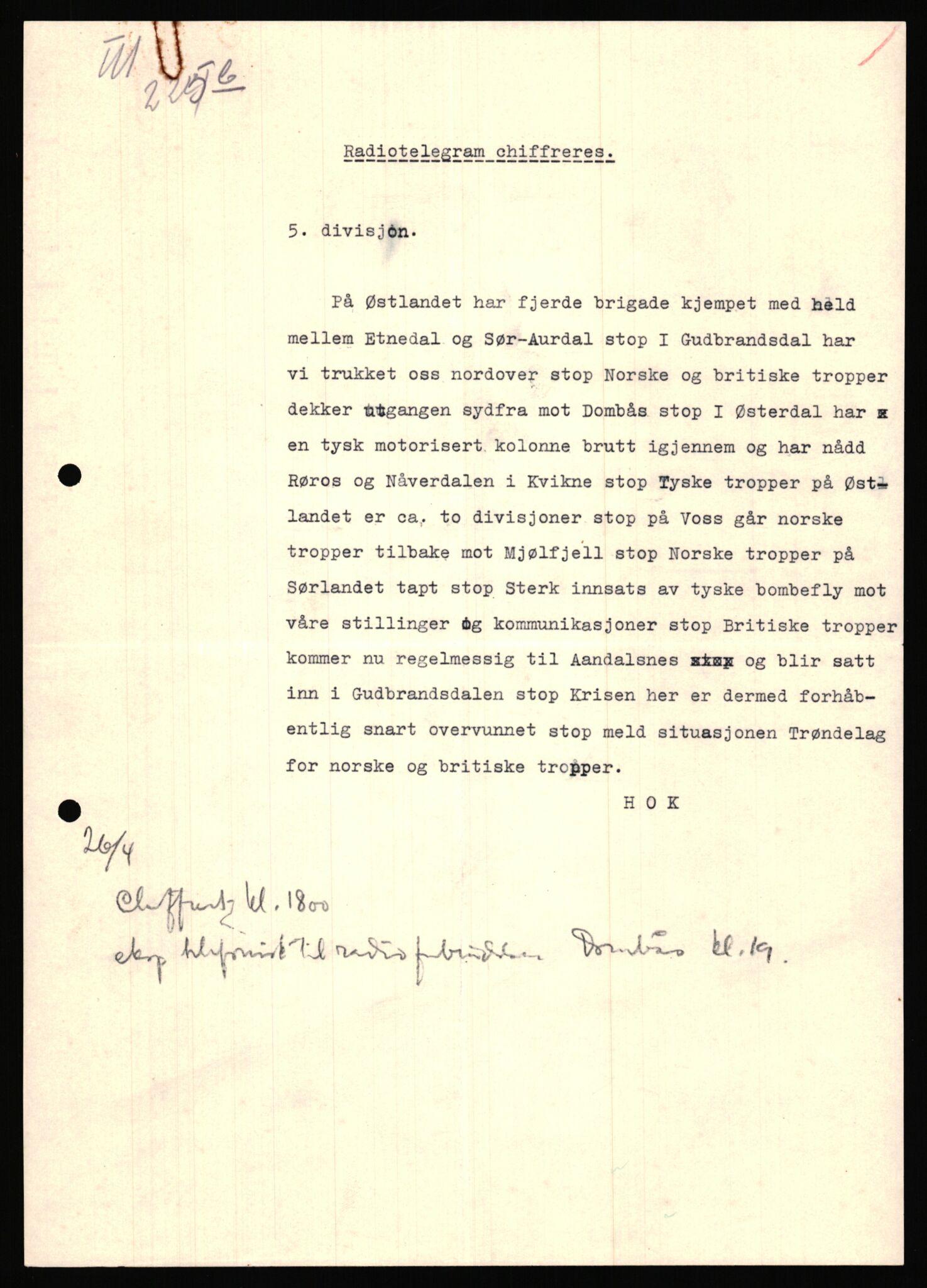 Forsvaret, Forsvarets krigshistoriske avdeling, AV/RA-RAFA-2017/Y/Ya/L0031: II-C-11-51 - Hærens overkommando, 1940, s. 260