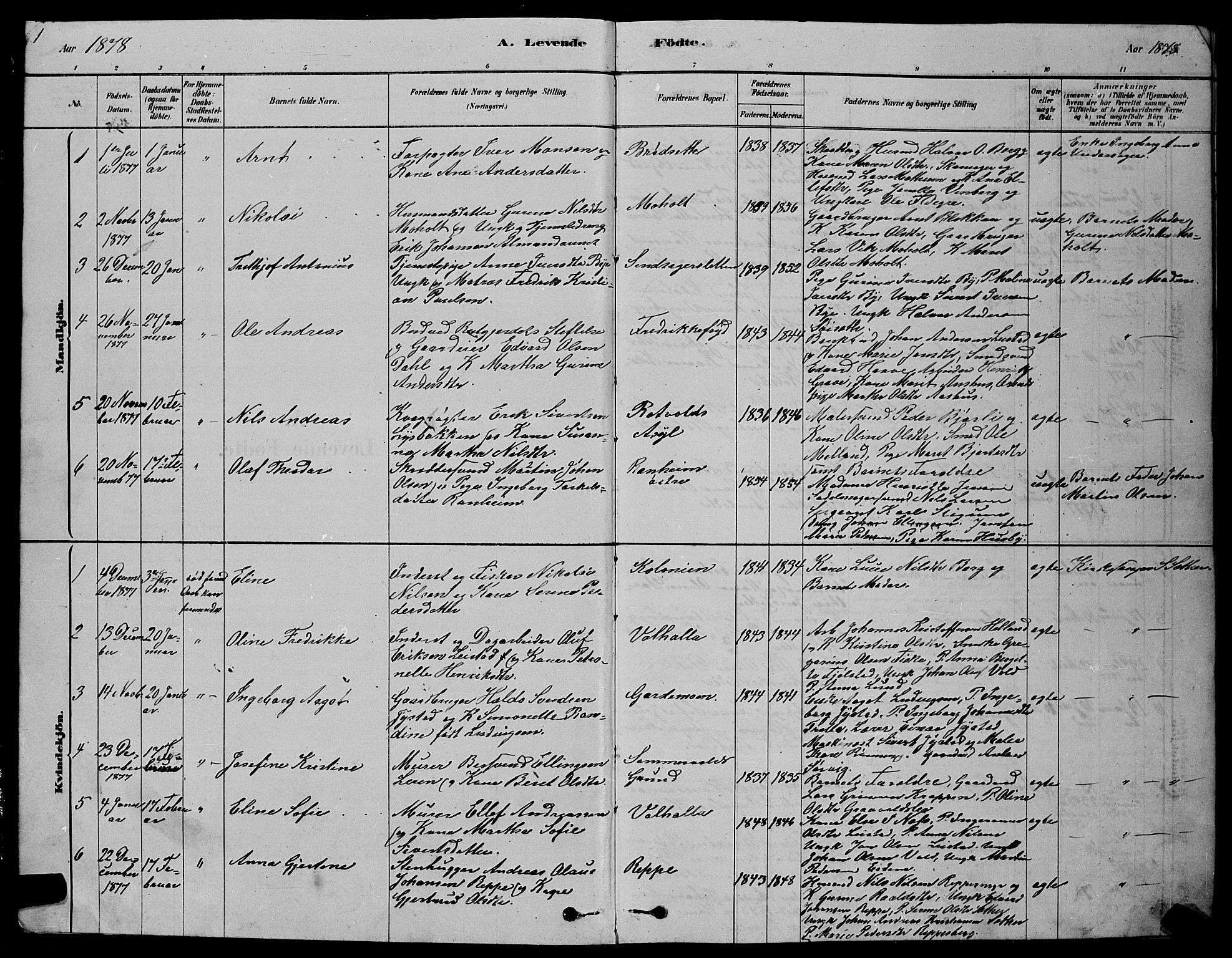 Ministerialprotokoller, klokkerbøker og fødselsregistre - Sør-Trøndelag, AV/SAT-A-1456/606/L0312: Klokkerbok nr. 606C08, 1878-1894, s. 1