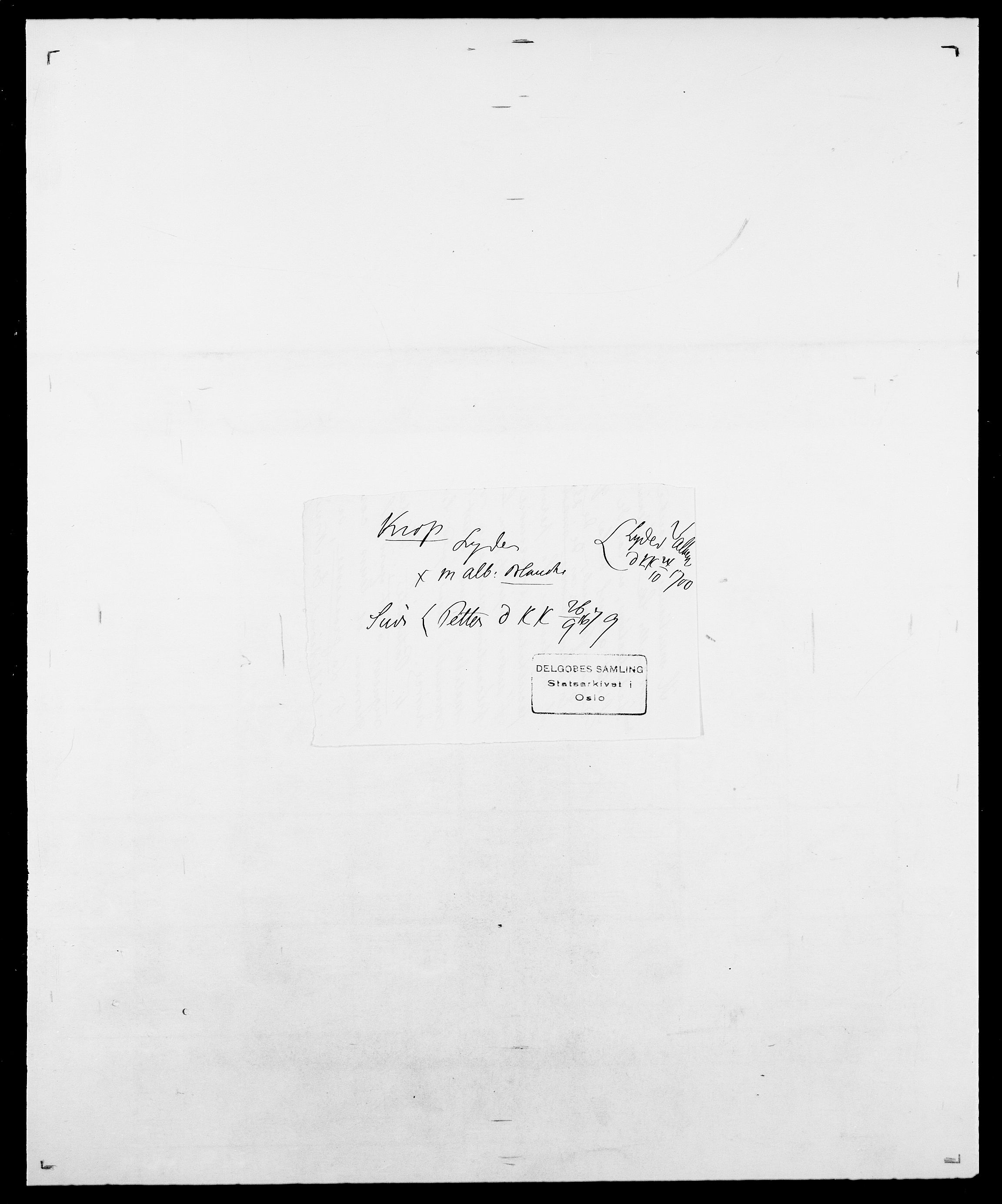 Delgobe, Charles Antoine - samling, AV/SAO-PAO-0038/D/Da/L0022: Krog - Lasteen, s. 98
