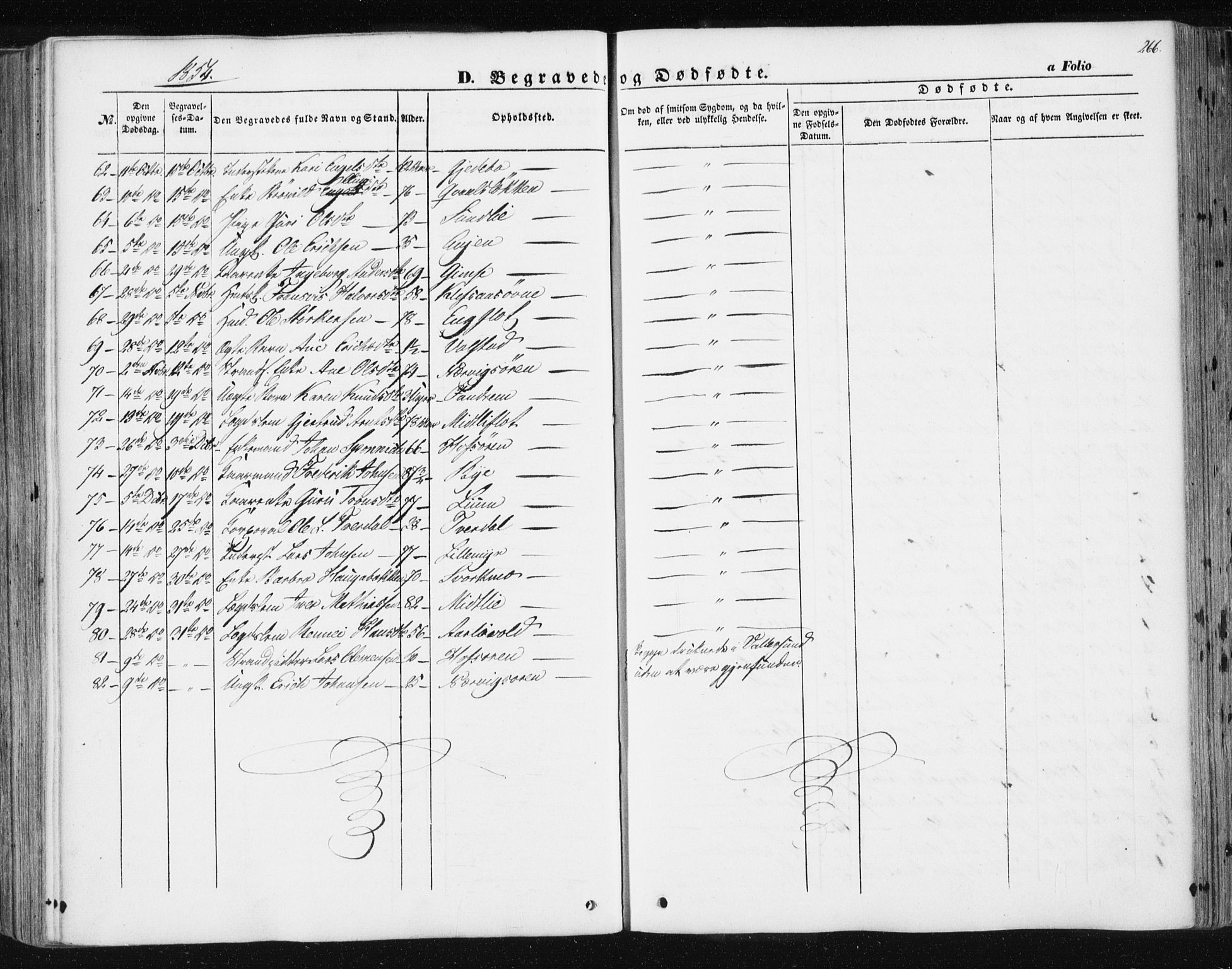 Ministerialprotokoller, klokkerbøker og fødselsregistre - Sør-Trøndelag, AV/SAT-A-1456/668/L0806: Ministerialbok nr. 668A06, 1854-1869, s. 266