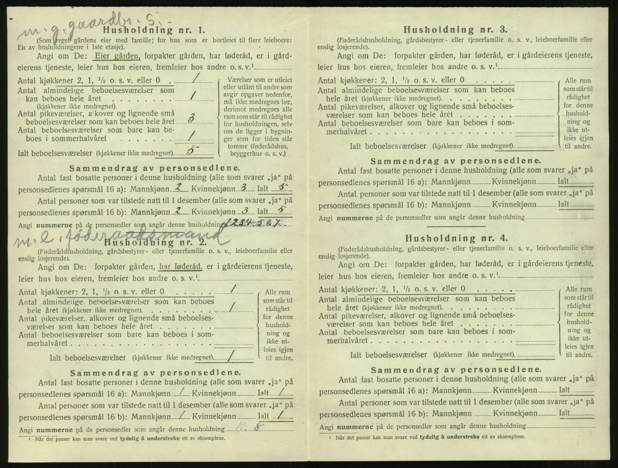 SAT, Folketelling 1920 for 1523 Sunnylven herred, 1920, s. 463