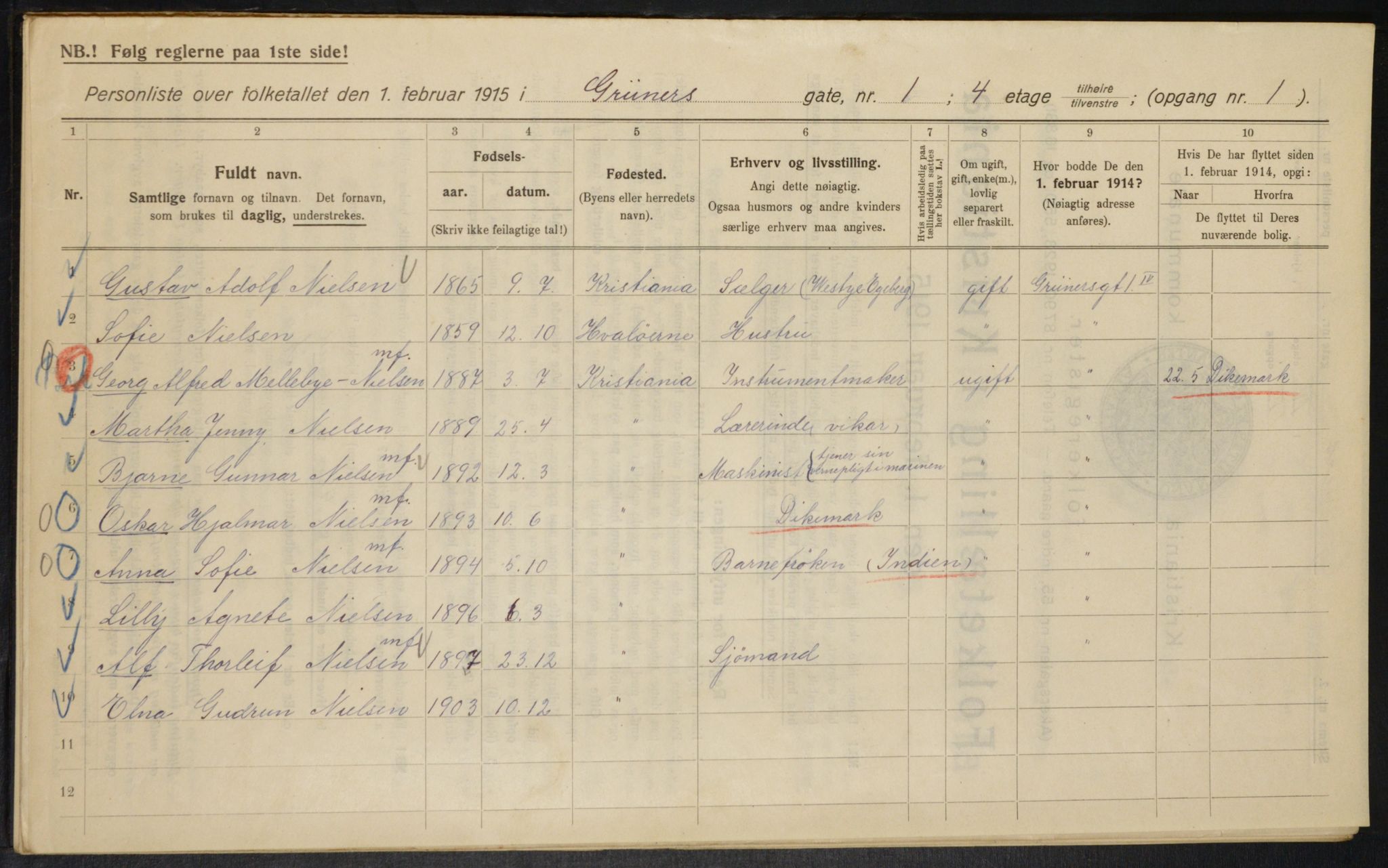 OBA, Kommunal folketelling 1.2.1915 for Kristiania, 1915, s. 30270