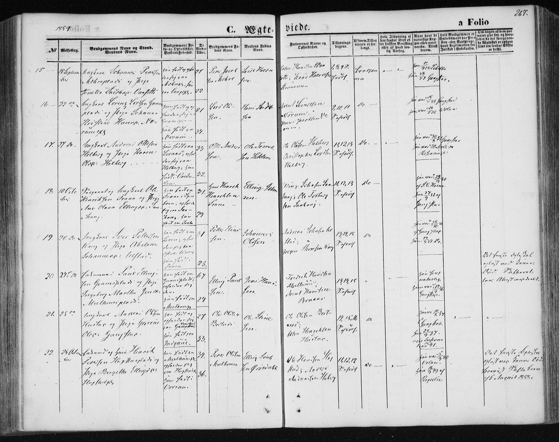 Ministerialprotokoller, klokkerbøker og fødselsregistre - Nord-Trøndelag, AV/SAT-A-1458/730/L0283: Ministerialbok nr. 730A08, 1855-1865, s. 267