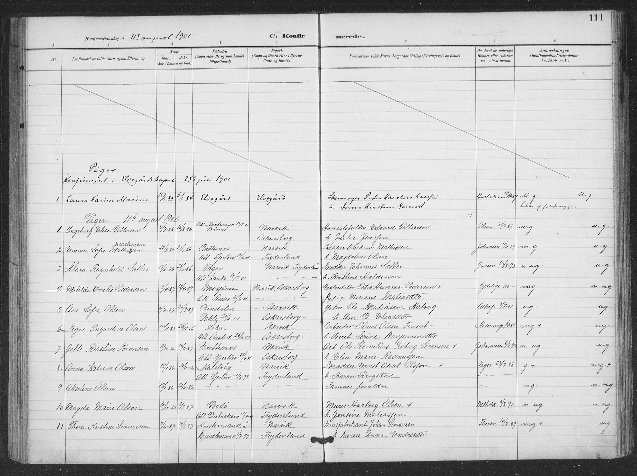 Ministerialprotokoller, klokkerbøker og fødselsregistre - Nordland, AV/SAT-A-1459/866/L0939: Ministerialbok nr. 866A02, 1894-1906, s. 111