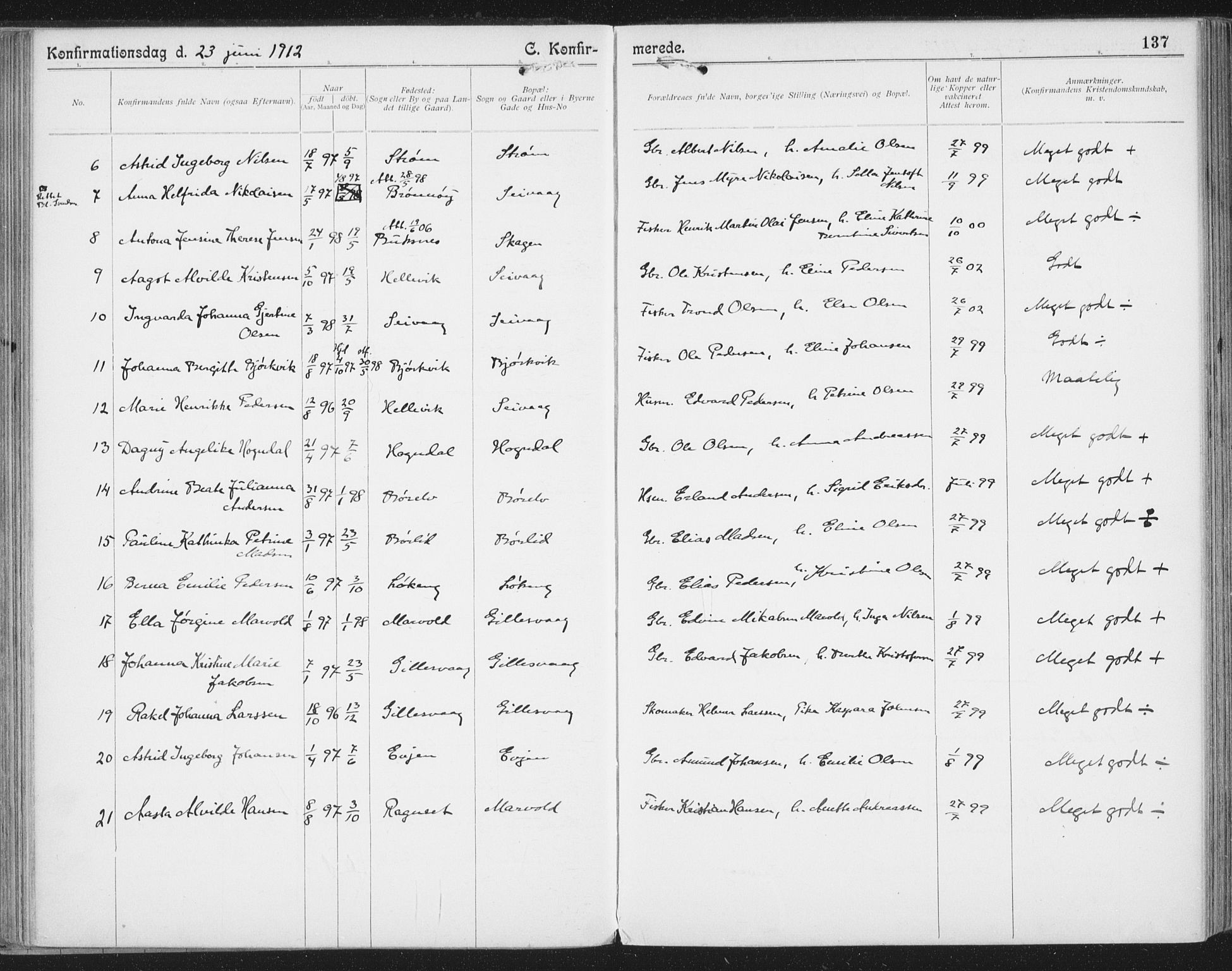 Ministerialprotokoller, klokkerbøker og fødselsregistre - Nordland, AV/SAT-A-1459/804/L0081: Ministerialbok nr. 804A02, 1901-1915, s. 137