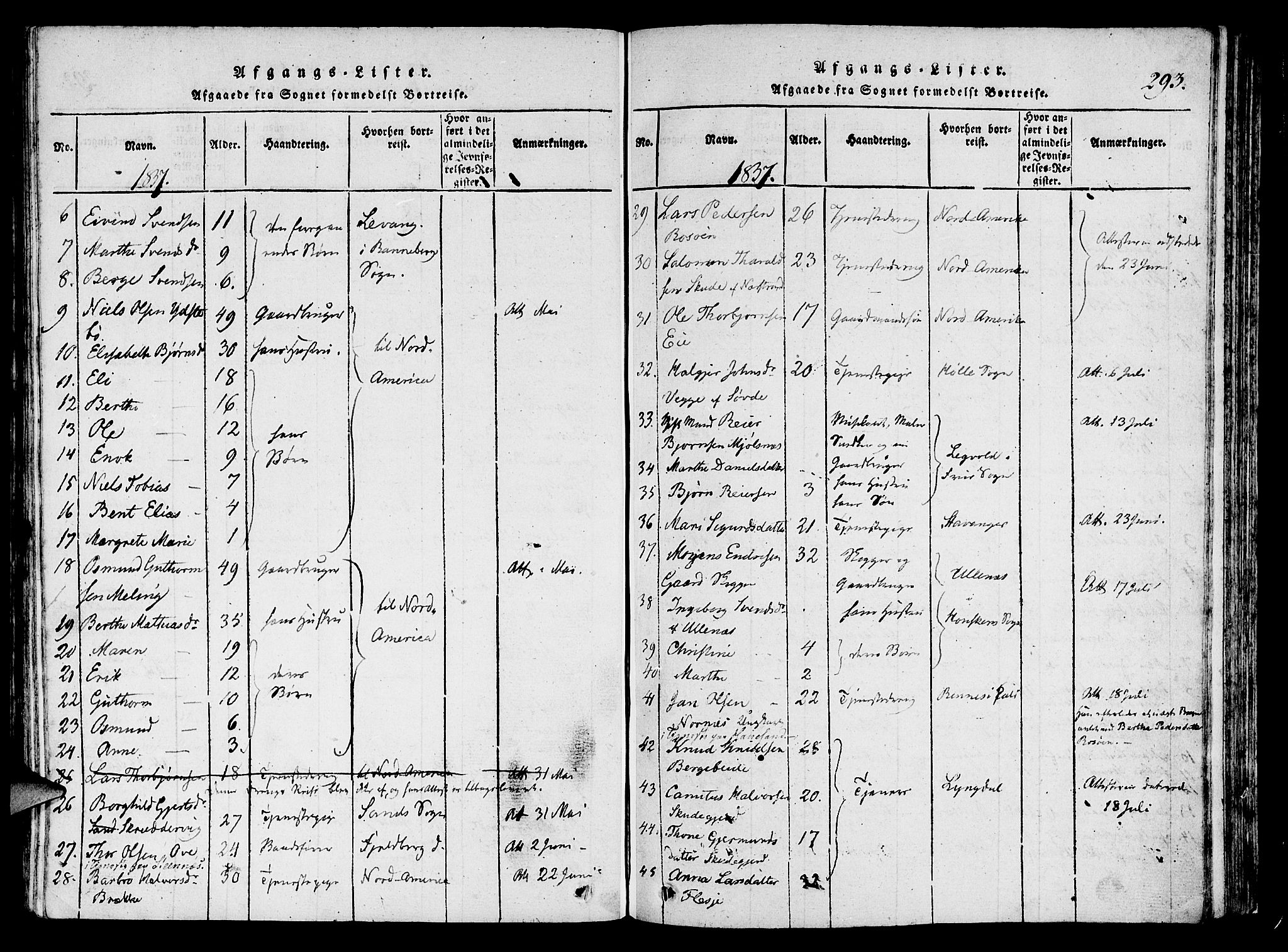 Finnøy sokneprestkontor, SAST/A-101825/H/Ha/Haa/L0006: Ministerialbok nr. A 6, 1816-1846, s. 293