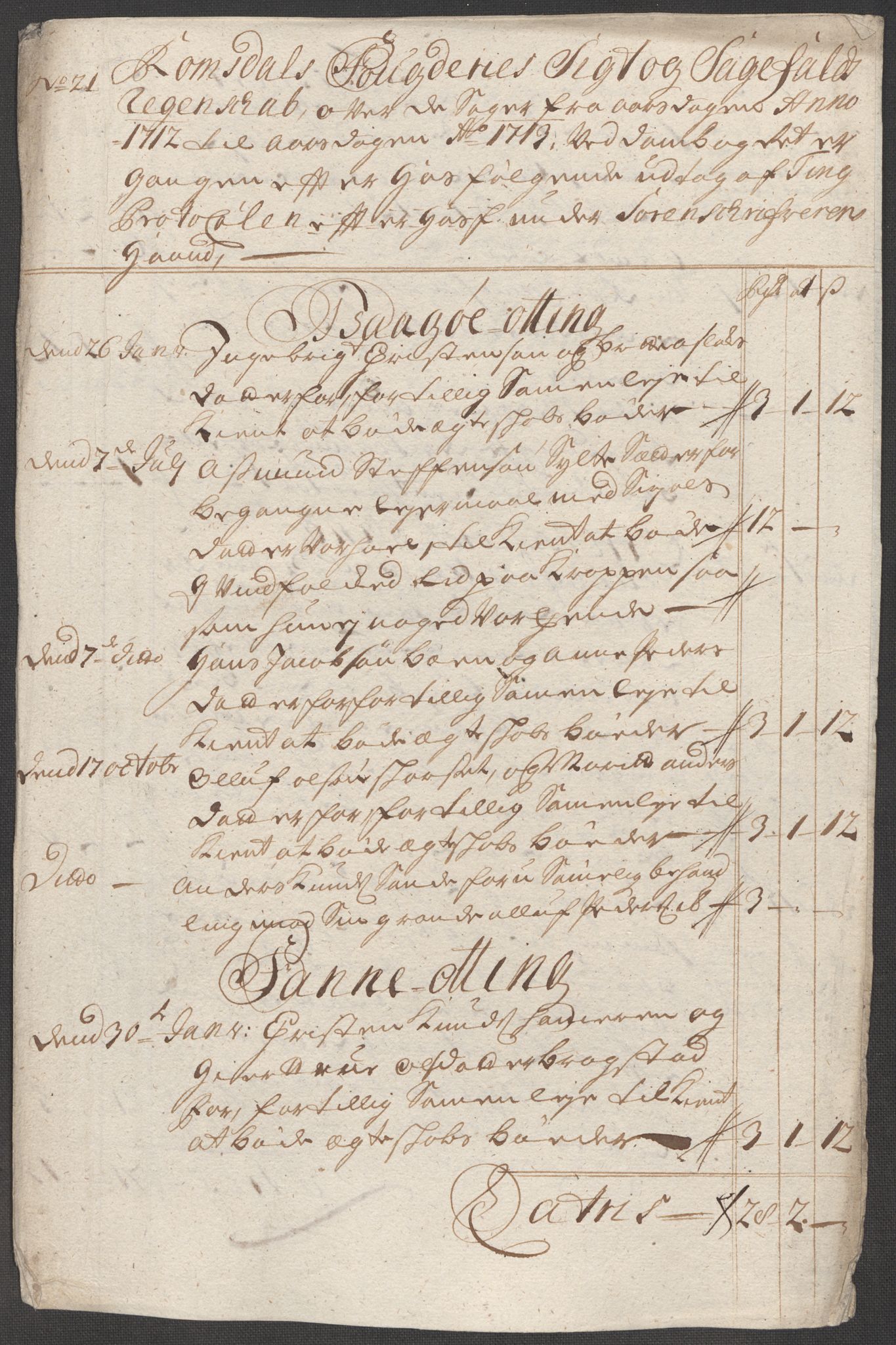 Rentekammeret inntil 1814, Reviderte regnskaper, Fogderegnskap, RA/EA-4092/R55/L3662: Fogderegnskap Romsdal, 1713-1714, s. 185