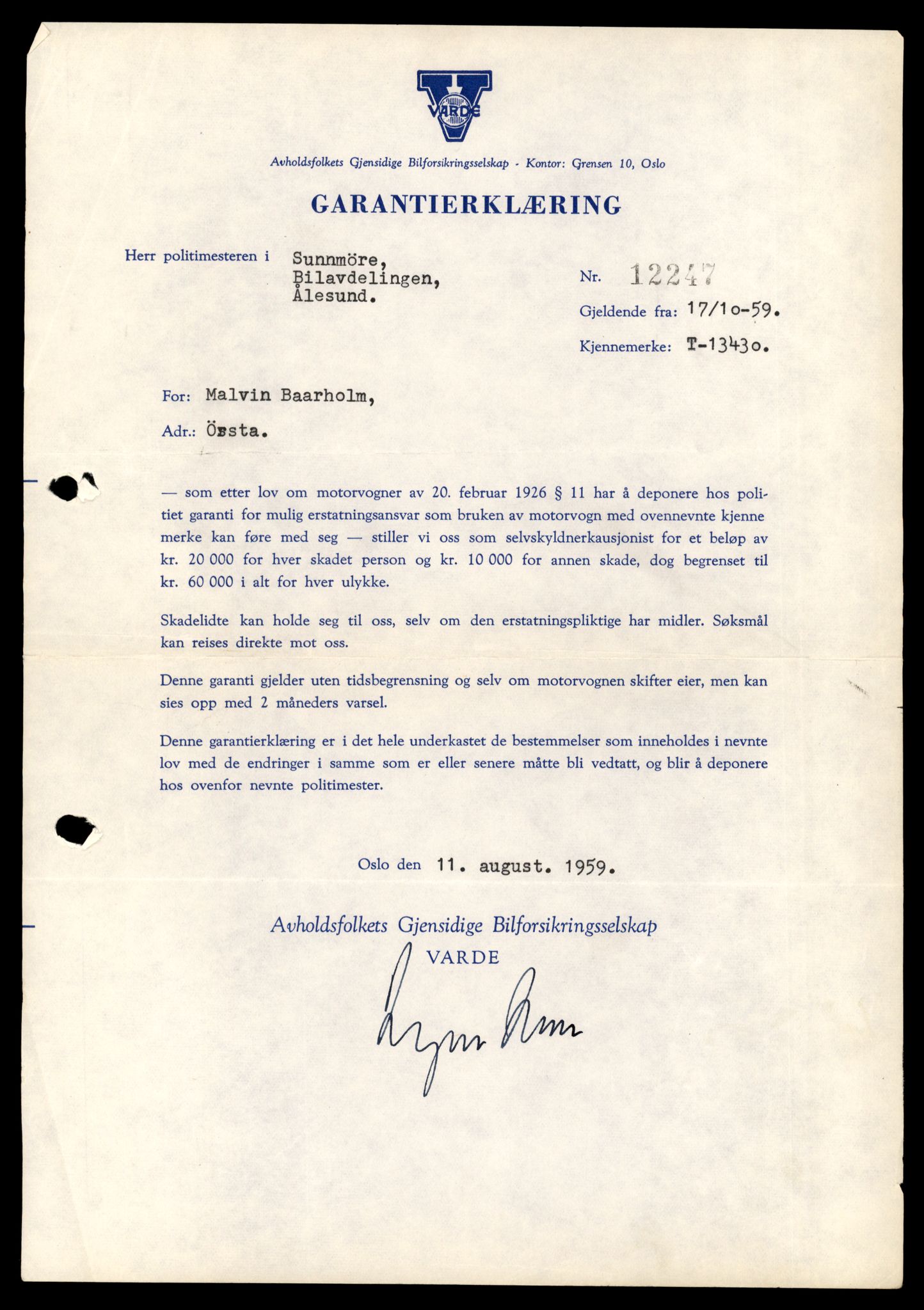 Møre og Romsdal vegkontor - Ålesund trafikkstasjon, AV/SAT-A-4099/F/Fe/L0039: Registreringskort for kjøretøy T 13361 - T 13530, 1927-1998, s. 1187