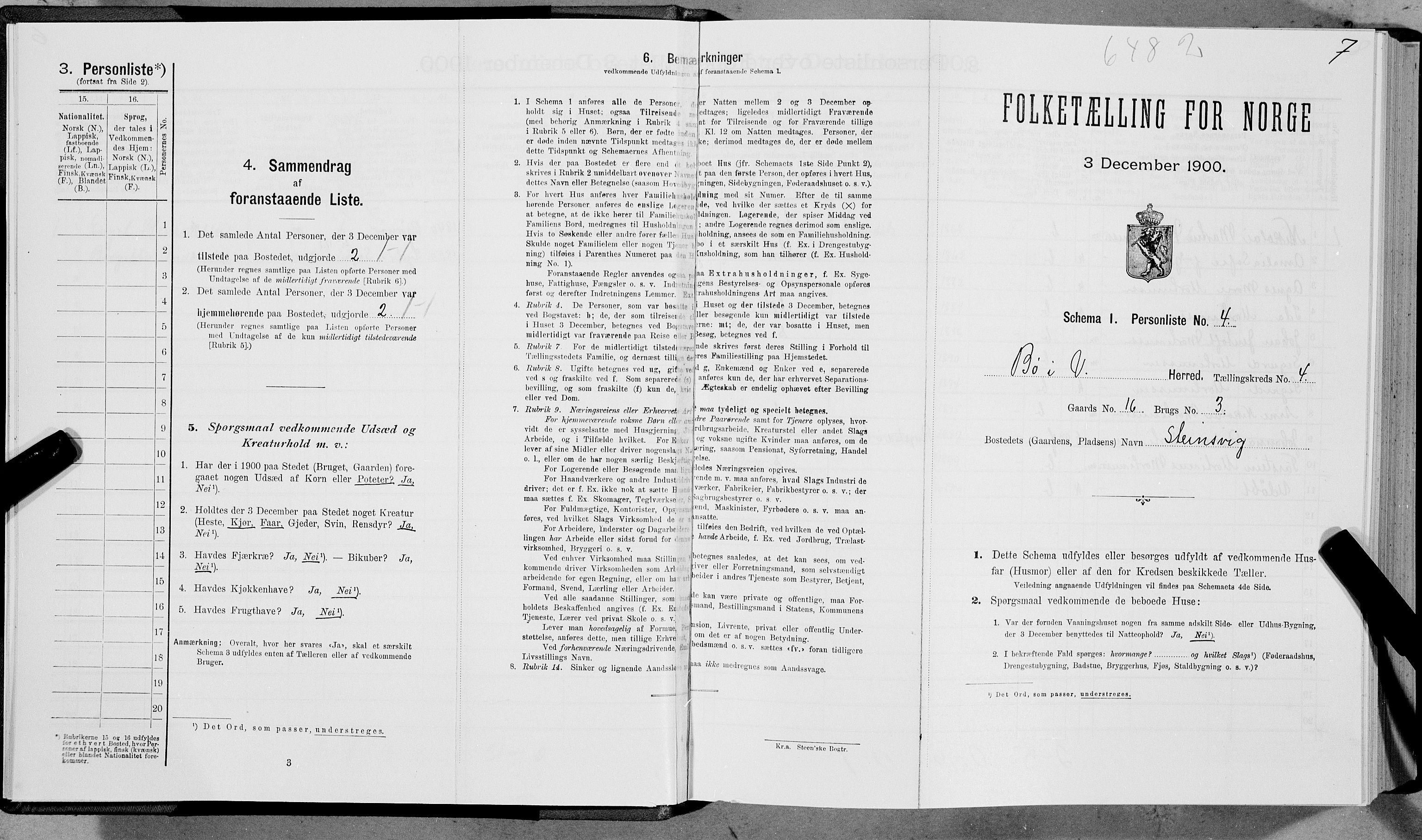 SAT, Folketelling 1900 for 1867 Bø herred, 1900, s. 418