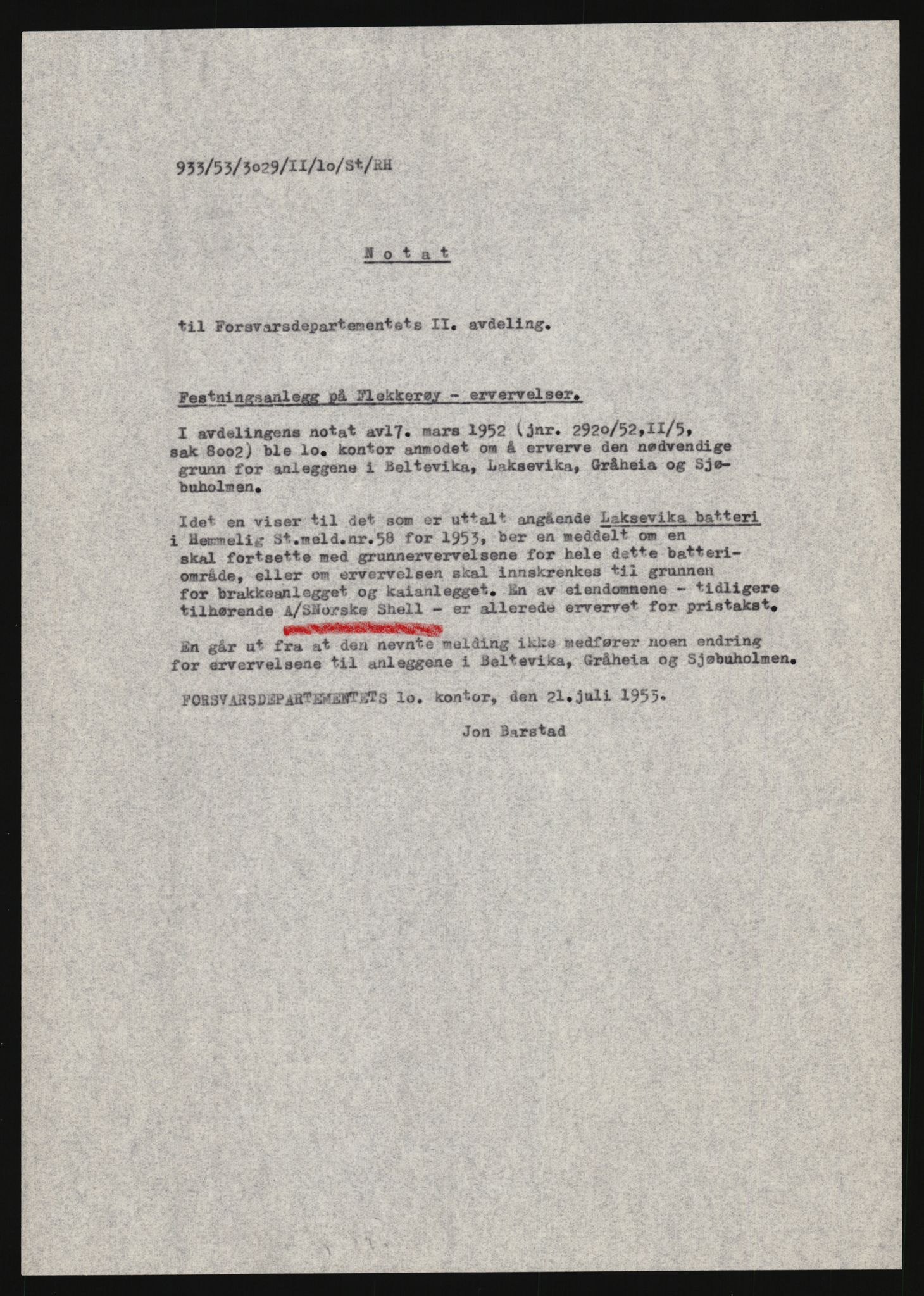 Forsvarsdepartementet, 10. kontor / Oppgjørskontoret, AV/RA-RAFA-1225/D/Da/L0062: Laksevika batteri, Kristiansand; Laksevåg ubåtbunker, Bergen, 1940-1962, s. 803