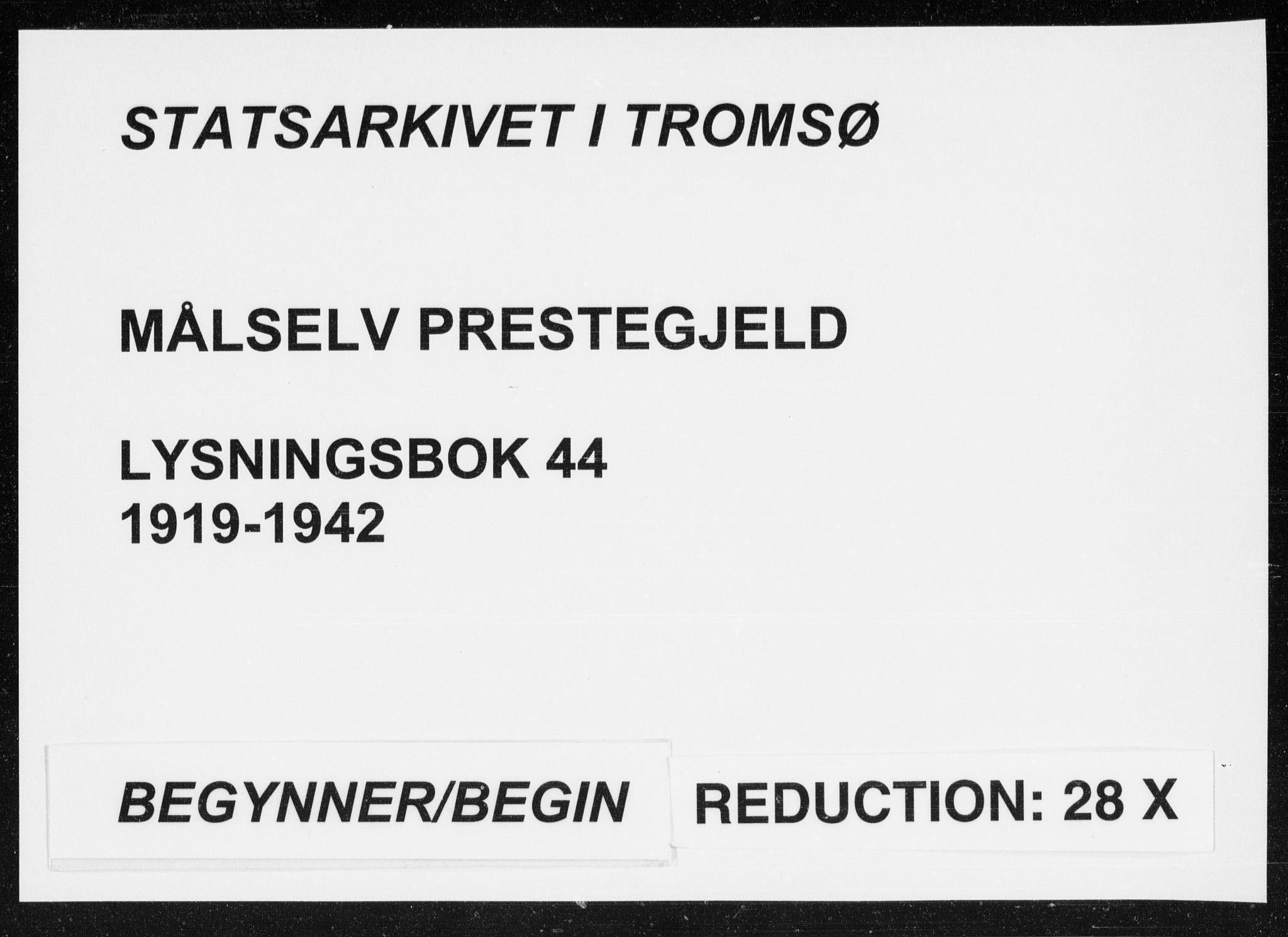 Målselv sokneprestembete, AV/SATØ-S-1311/I/Id/L0044: Lysningsprotokoll nr. 44, 1919-1942