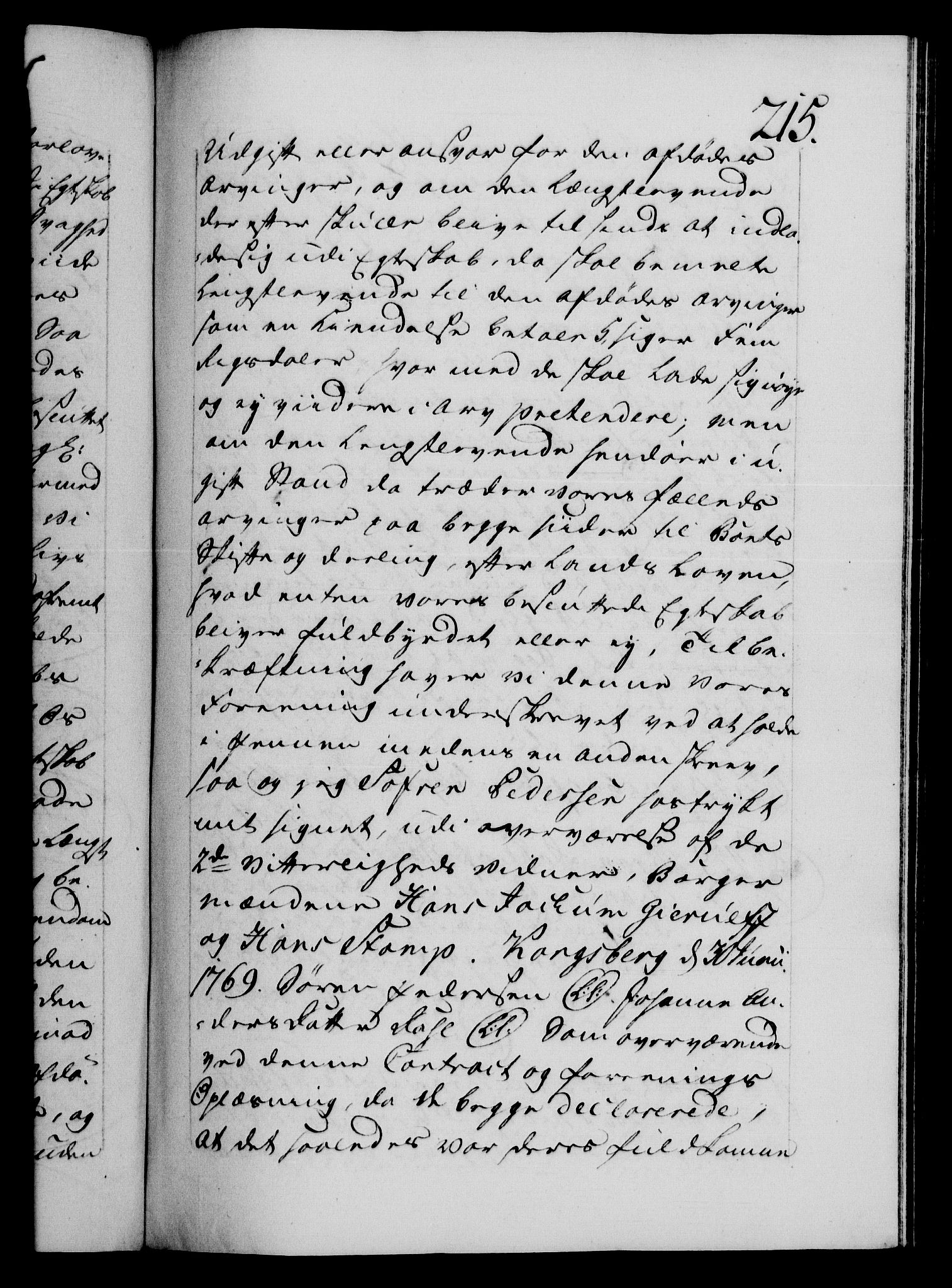 Danske Kanselli 1572-1799, AV/RA-EA-3023/F/Fc/Fca/Fcaa/L0044: Norske registre, 1769-1771, s. 215a