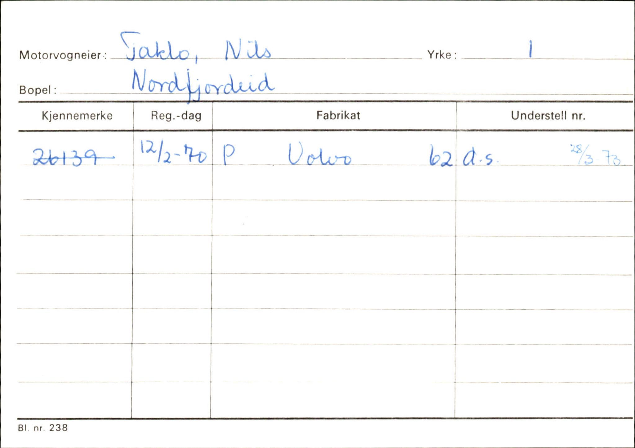 Statens vegvesen, Sogn og Fjordane vegkontor, AV/SAB-A-5301/4/F/L0130: Eigarregister Eid T-Å. Høyanger A-O, 1945-1975, s. 15