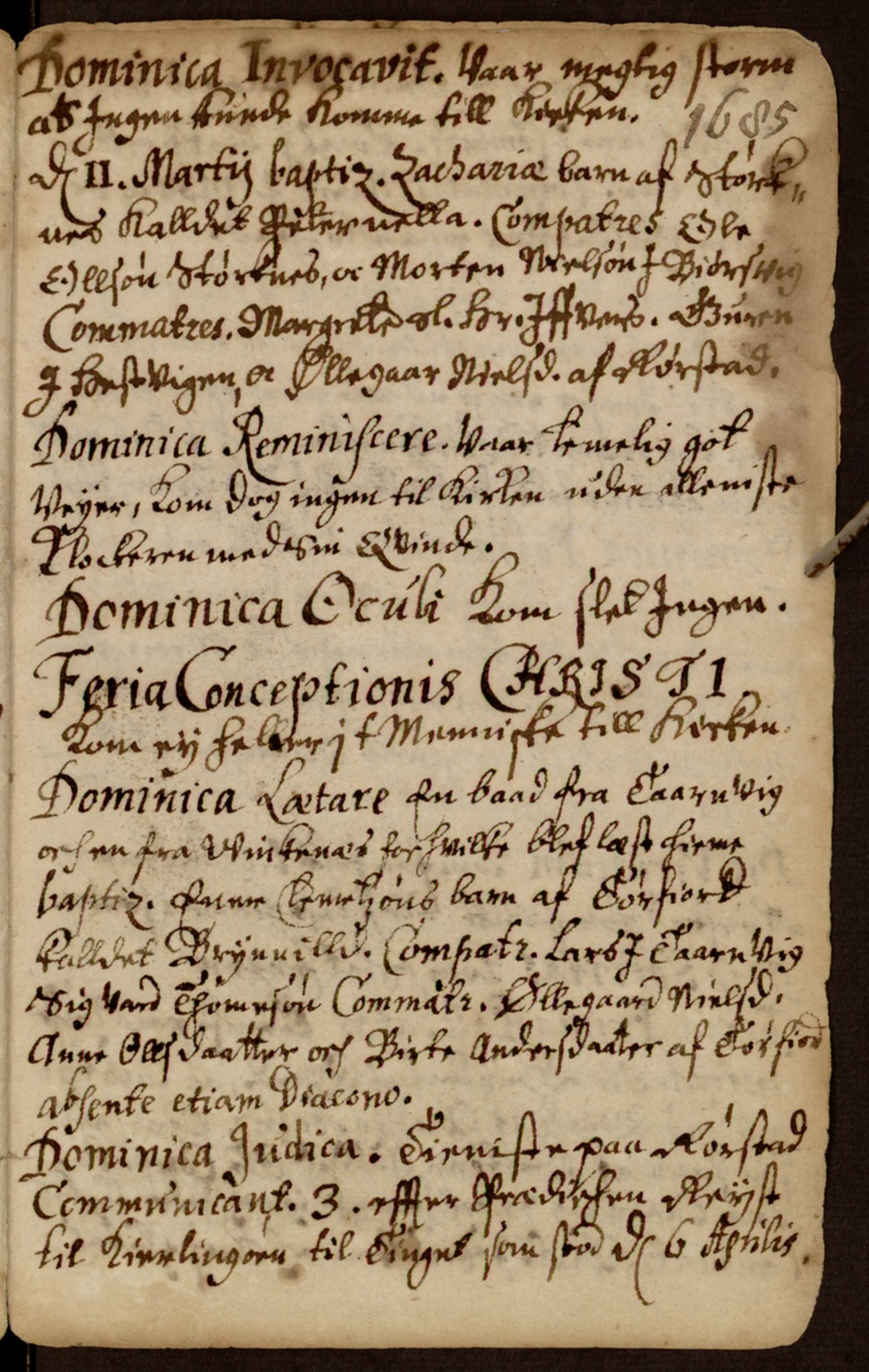 Spesialsamlingene, NTNU/SPESIALSAMLINGENE/M/XA-Oct-90: Annen kirkebok nr. XA Oct. 90, 1683-1685