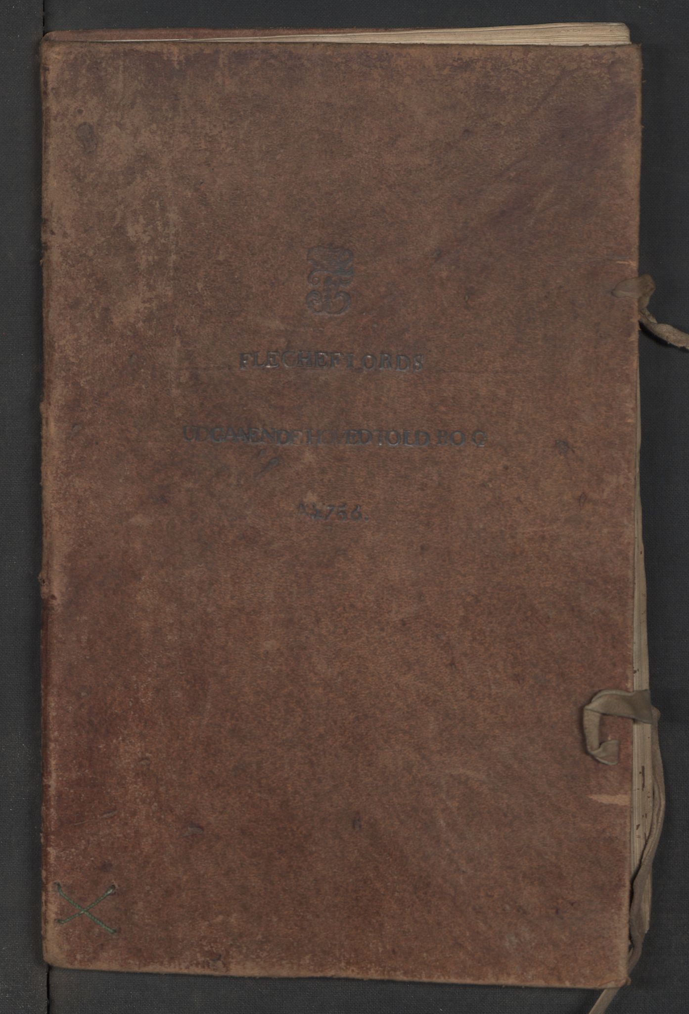 Generaltollkammeret, tollregnskaper, AV/RA-EA-5490/R19/L0015/0005: Tollregnskaper Flekkefjord / Utgående hovedtollbok, 1756