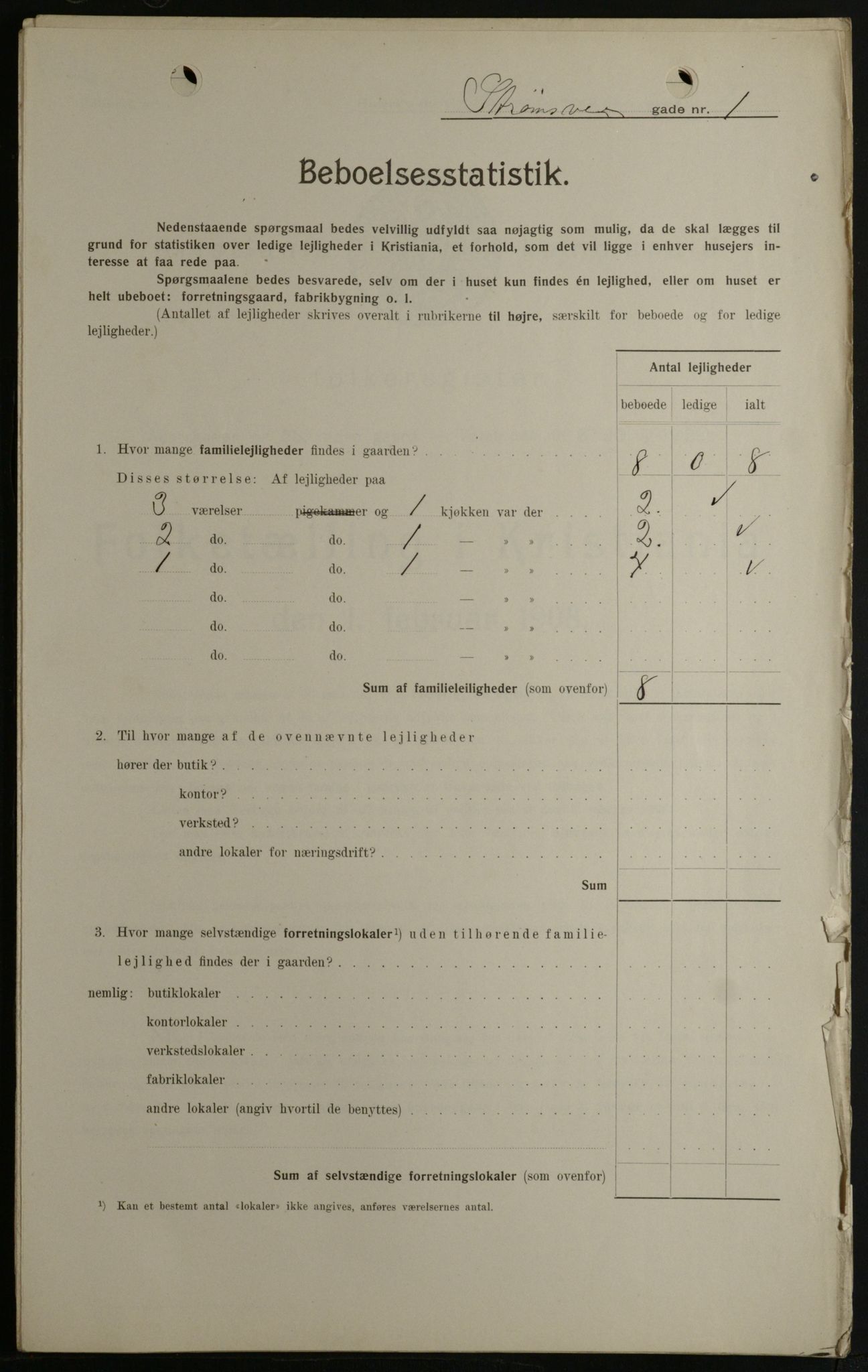 OBA, Kommunal folketelling 1.2.1908 for Kristiania kjøpstad, 1908, s. 93491