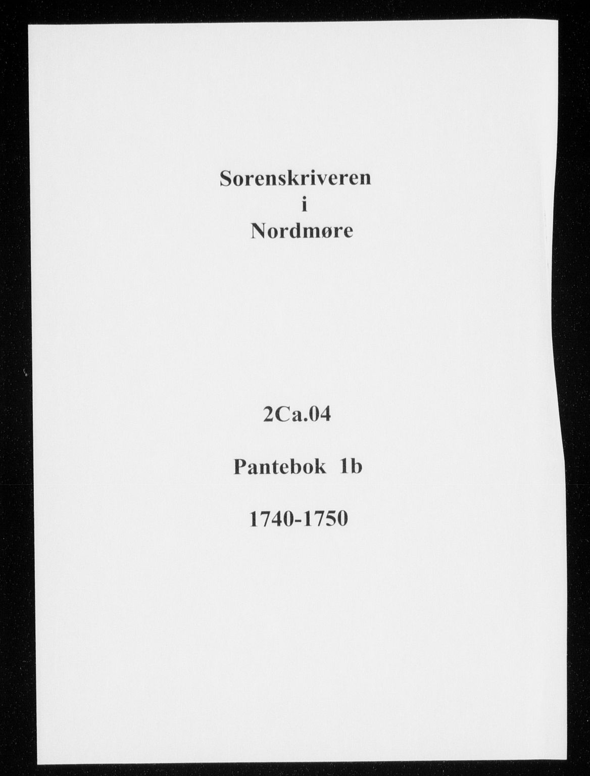 Nordmøre sorenskriveri, SAT/A-4132/1/2/2Ca/L0004: Pantebok nr. 1b, 1740-1750