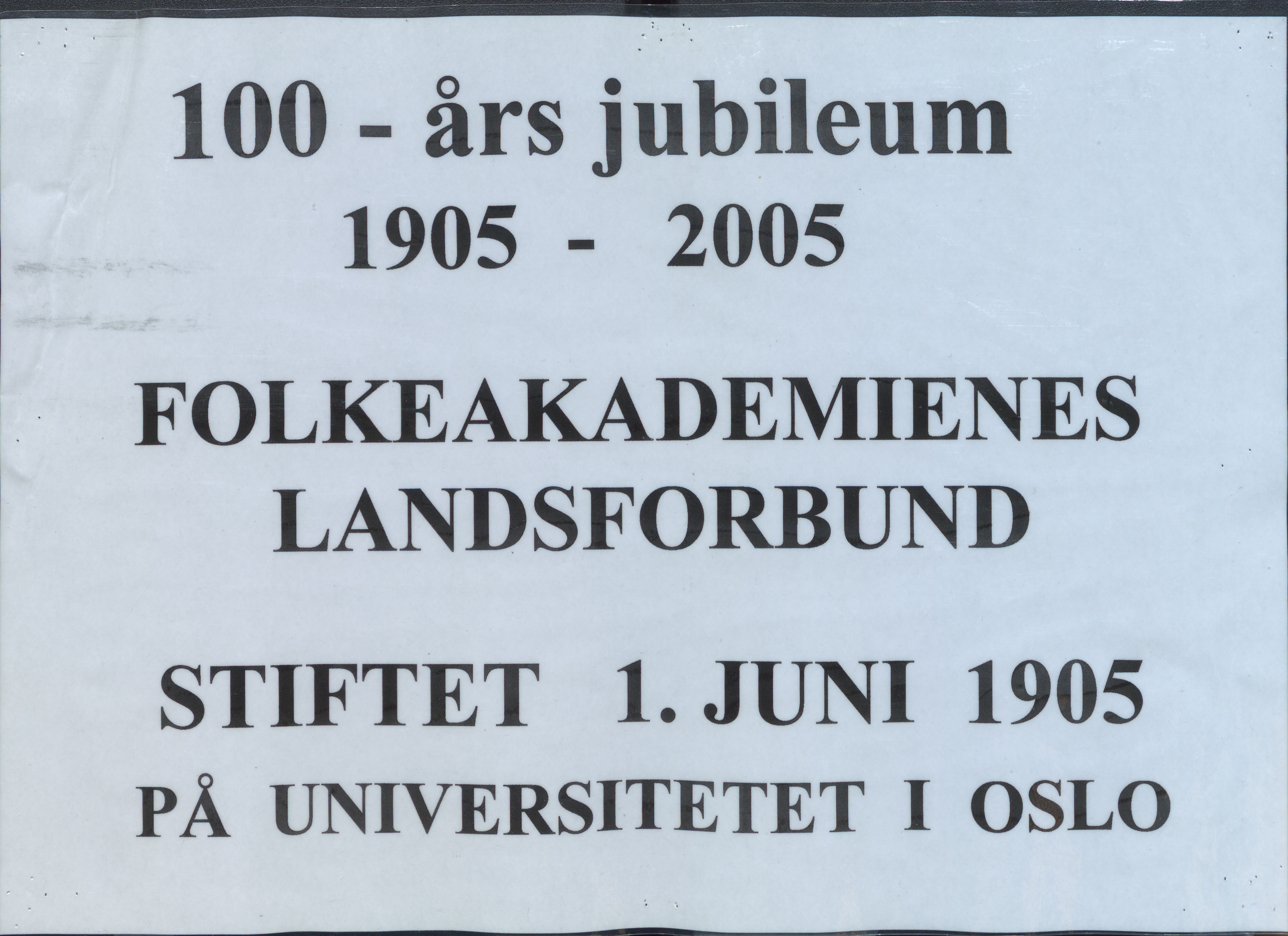 Pa 765 - Folkeakademiet i Andebu, VEMU/A-1887/X/L0002: Plakater
