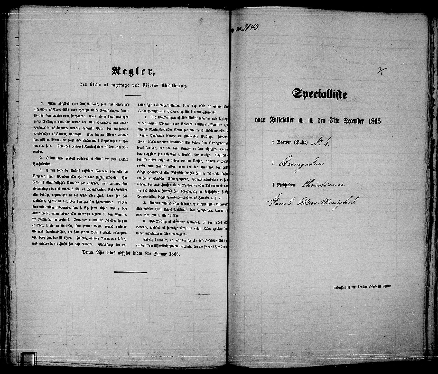 RA, Folketelling 1865 for 0301 Kristiania kjøpstad, 1865, s. 4782