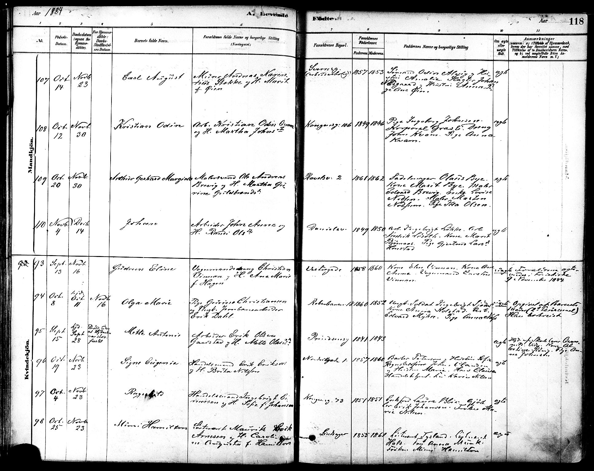 Ministerialprotokoller, klokkerbøker og fødselsregistre - Sør-Trøndelag, SAT/A-1456/601/L0057: Ministerialbok nr. 601A25, 1877-1891, s. 118