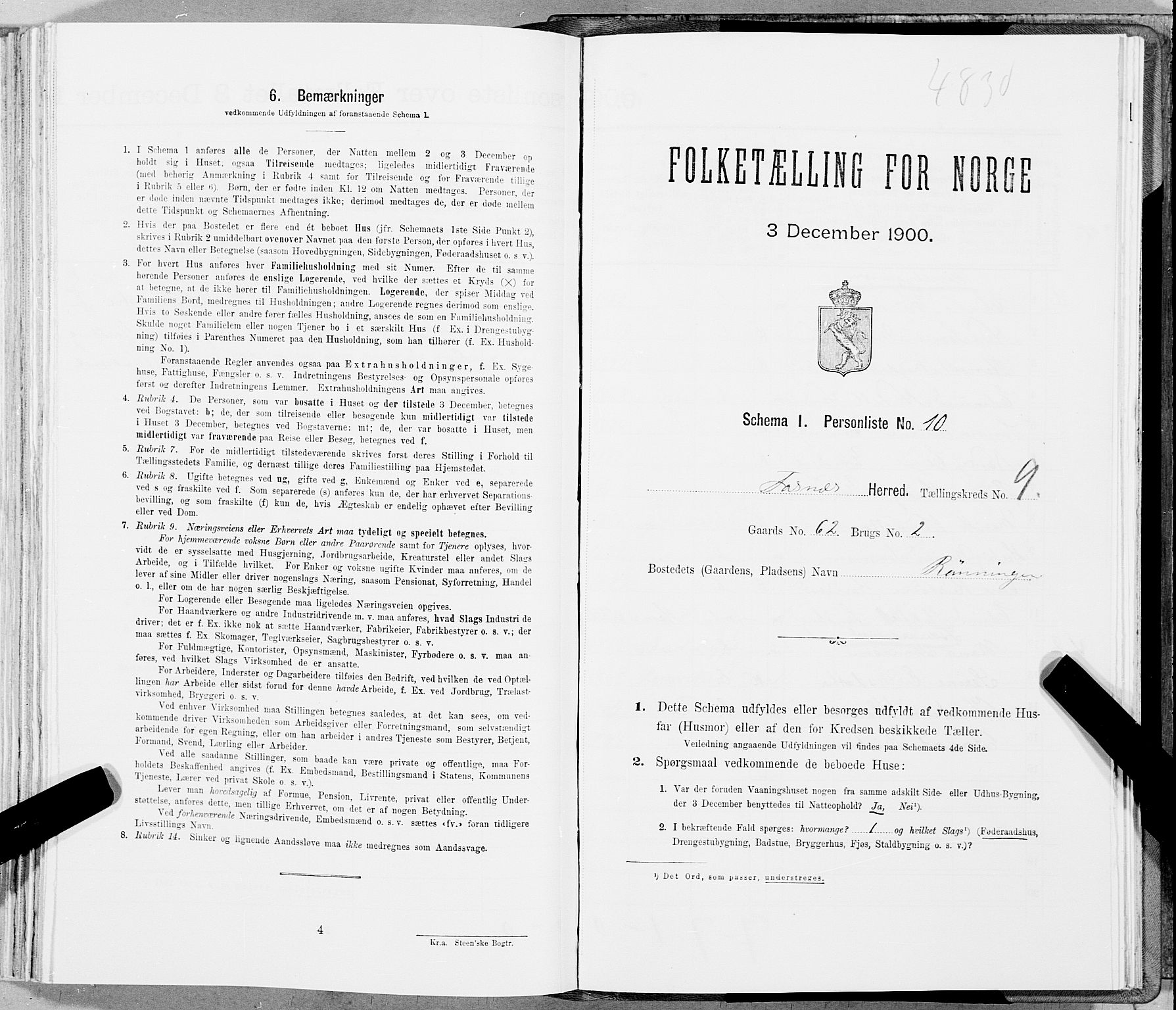 SAT, Folketelling 1900 for 1748 Fosnes herred, 1900, s. 1251