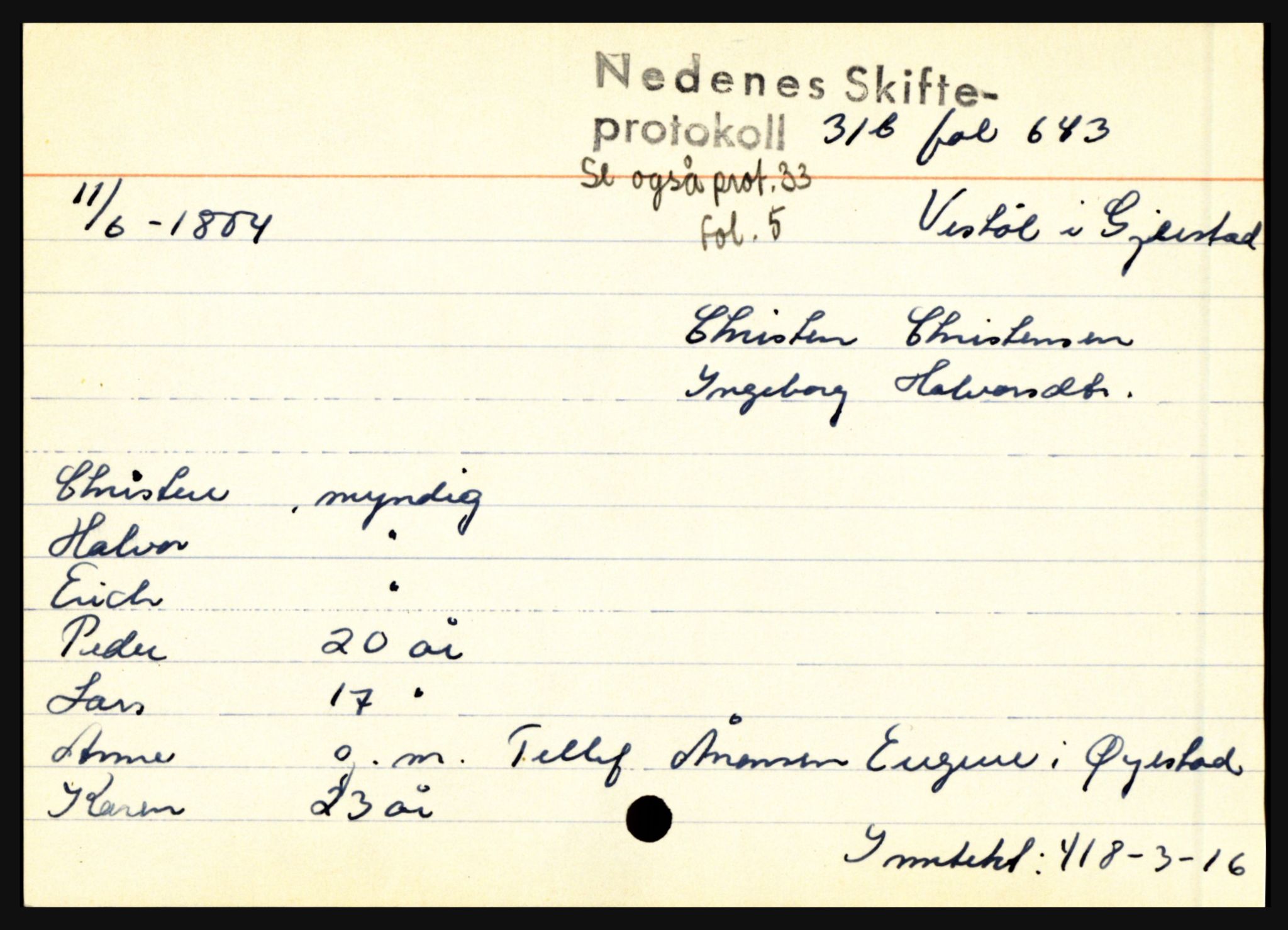 Nedenes sorenskriveri før 1824, AV/SAK-1221-0007/H, s. 32979