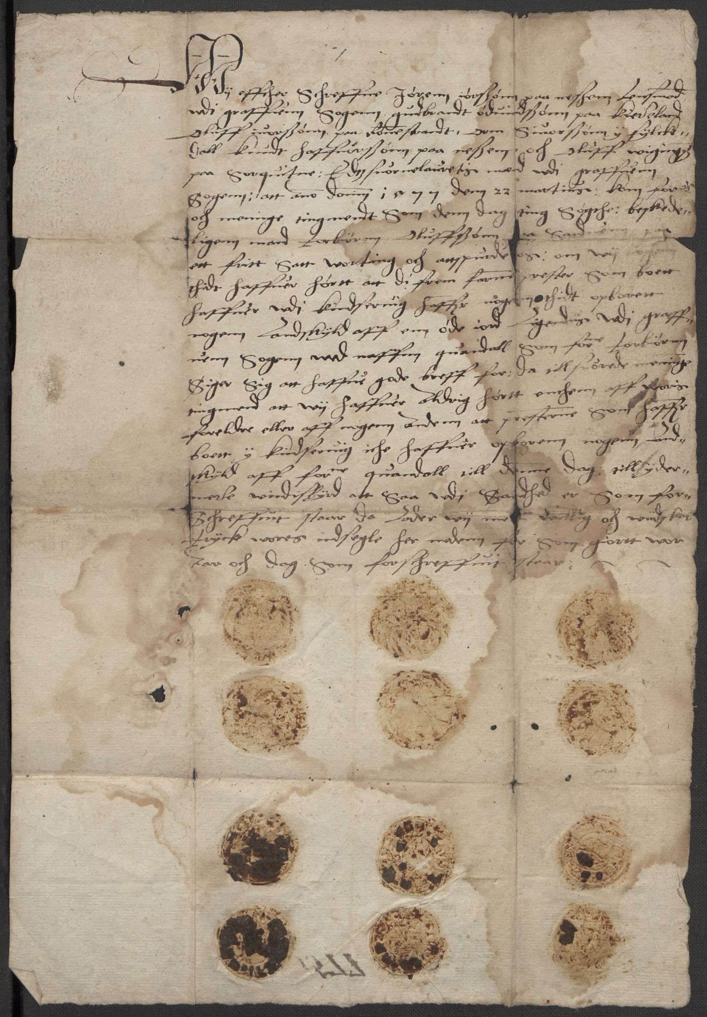Riksarkivets diplomsamling, AV/RA-EA-5965/F15/L0037: Prestearkiv - Hordaland, 1577-1733, s. 6