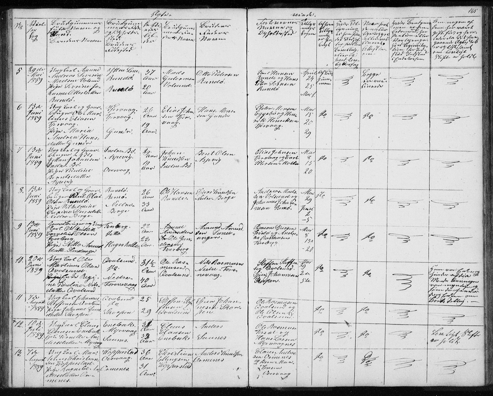 Ministerialprotokoller, klokkerbøker og fødselsregistre - Møre og Romsdal, AV/SAT-A-1454/507/L0079: Klokkerbok nr. 507C02, 1854-1877, s. 165