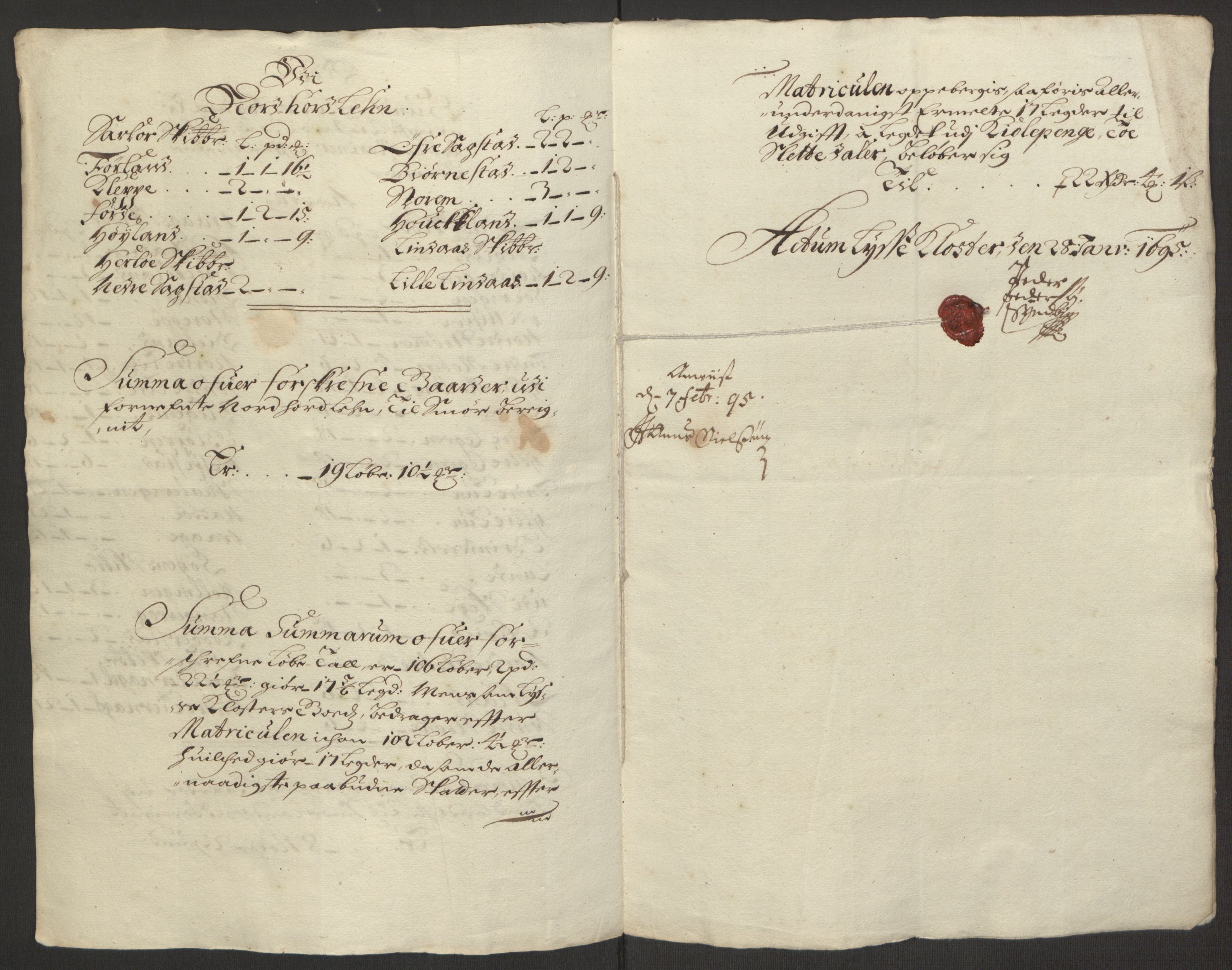 Rentekammeret inntil 1814, Reviderte regnskaper, Fogderegnskap, AV/RA-EA-4092/R50/L3159: Fogderegnskap Lyse kloster, 1691-1709, s. 33