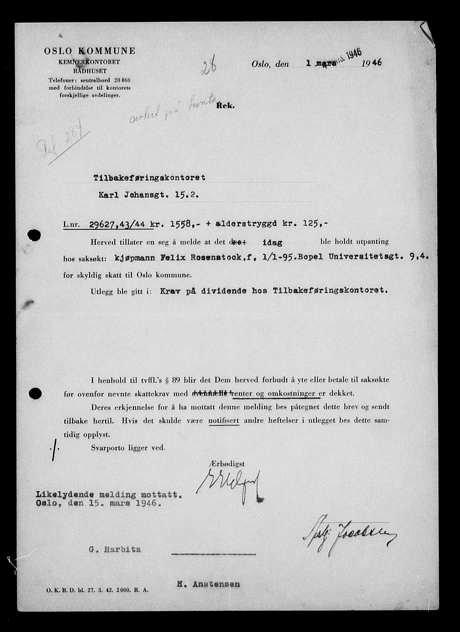 Justisdepartementet, Tilbakeføringskontoret for inndratte formuer, RA/S-1564/H/Hc/Hcc/L0974: --, 1945-1947, s. 112