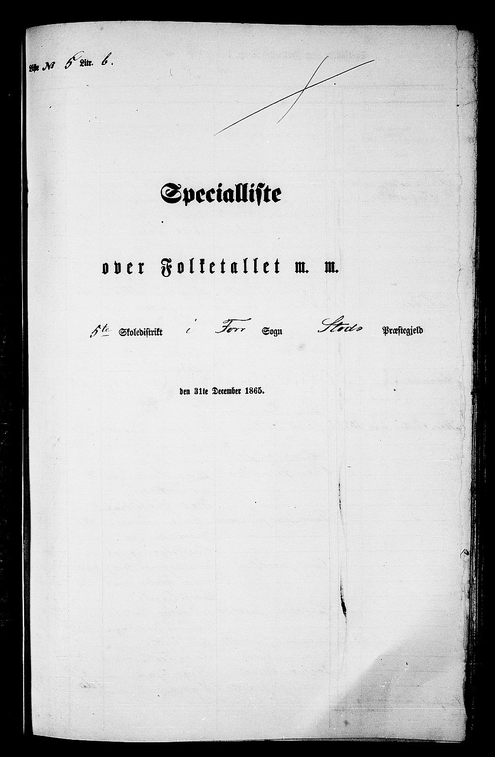 RA, Folketelling 1865 for 1734P Stod prestegjeld, 1865, s. 97