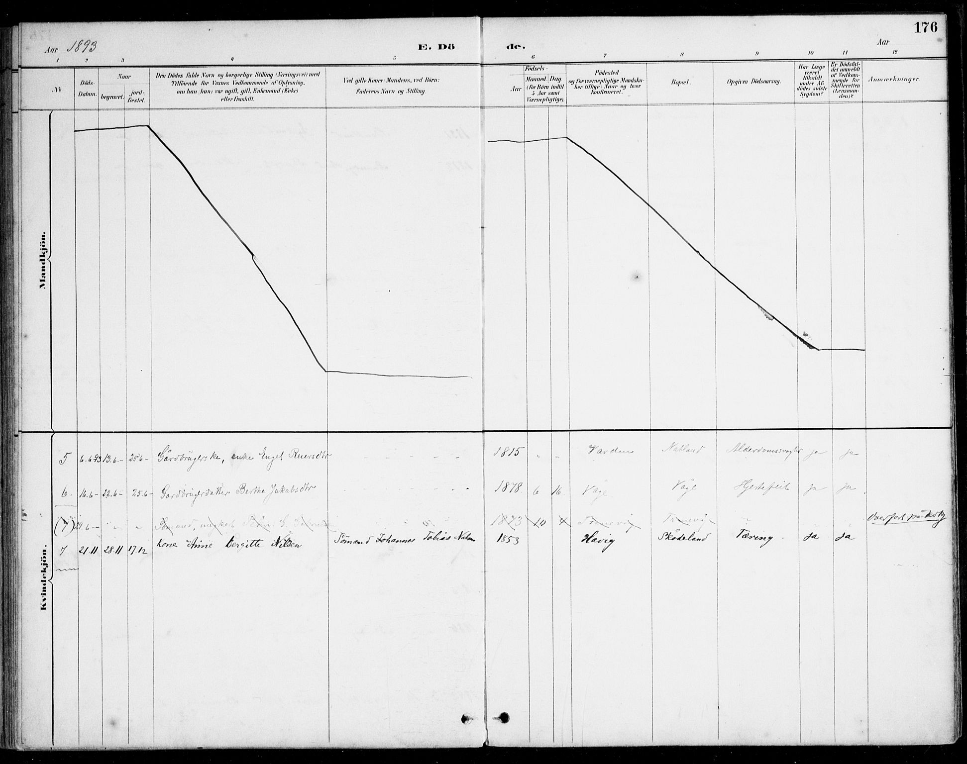 Herad sokneprestkontor, AV/SAK-1111-0018/F/Fa/Fab/L0005: Ministerialbok nr. A 5, 1886-1913, s. 176