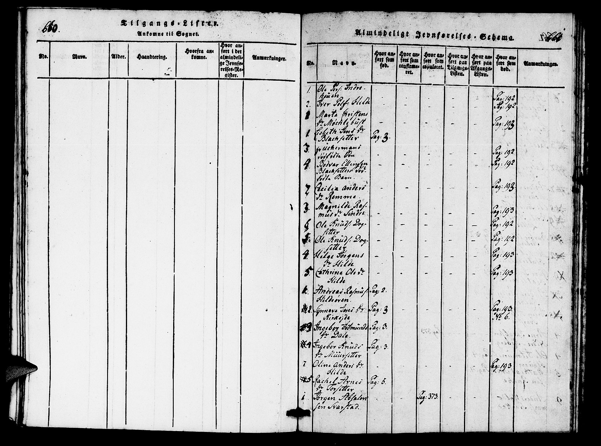 Innvik sokneprestembete, AV/SAB-A-80501: Klokkerbok nr. A 1, 1816-1820, s. 660-661