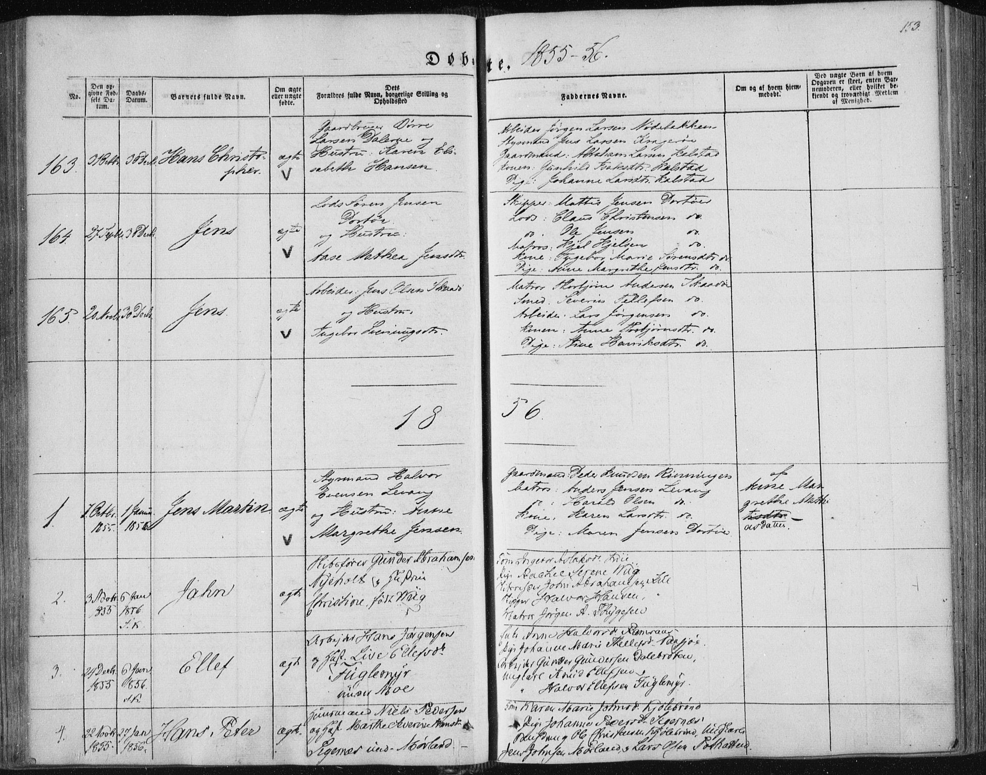 Sannidal kirkebøker, AV/SAKO-A-296/F/Fa/L0008: Ministerialbok nr. 8, 1847-1862, s. 153
