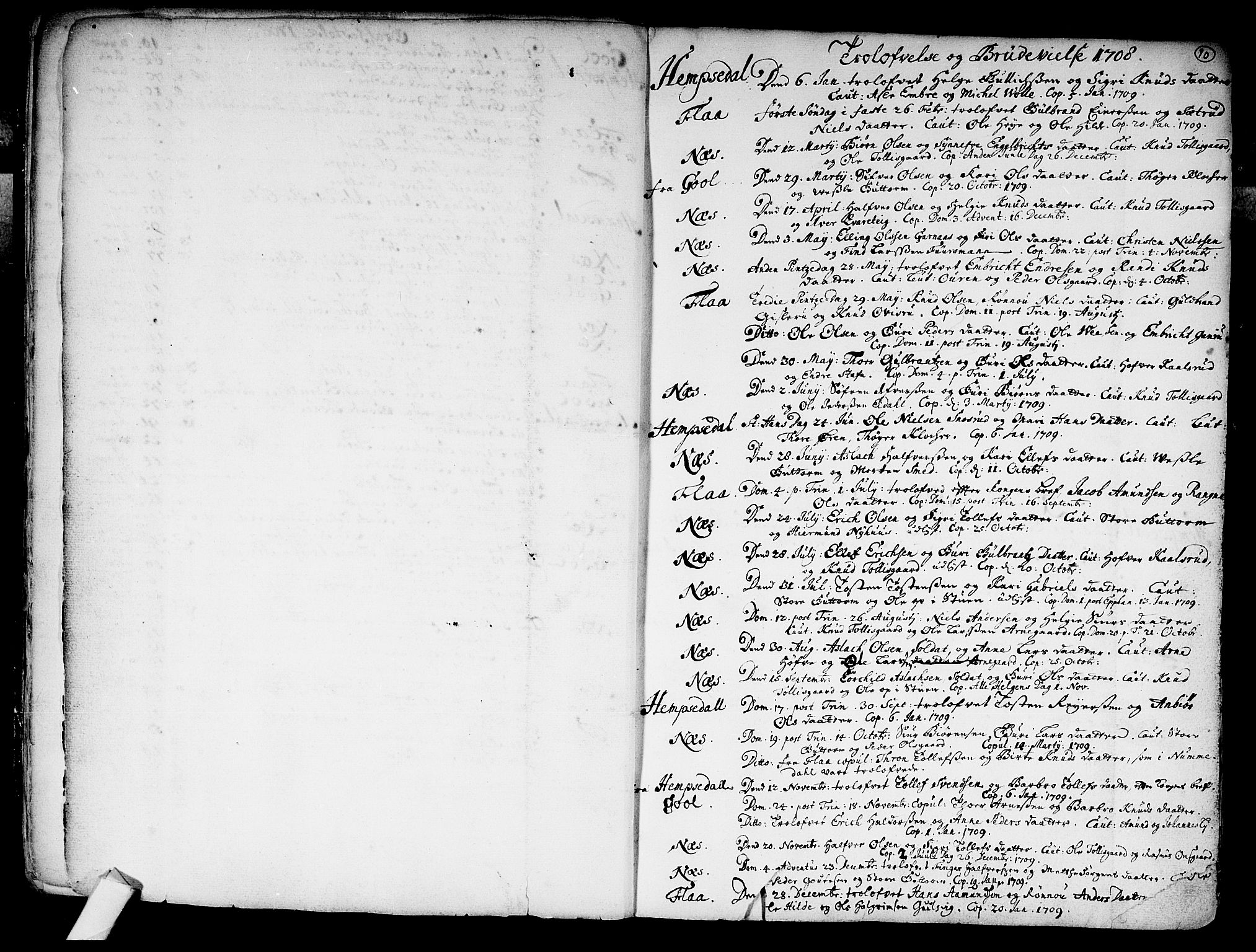 Nes kirkebøker, AV/SAKO-A-236/F/Fa/L0002: Ministerialbok nr. 2, 1707-1759, s. 10