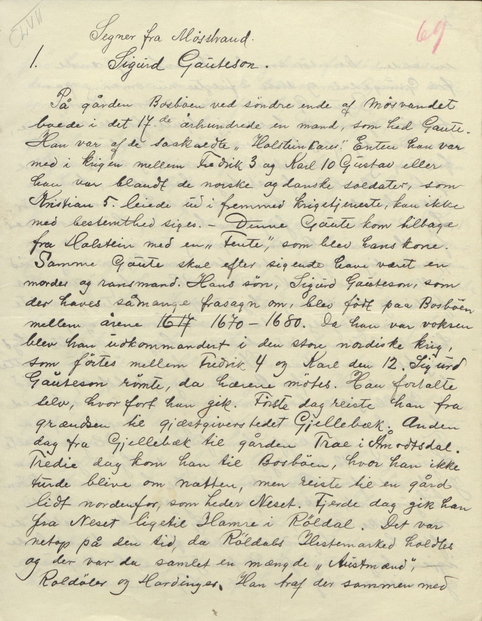 Rikard Berge, TEMU/TGM-A-1003/F/L0004/0053: 101-159 / 157 Manuskript, notatar, brev o.a. Nokre leiker, manuskript, 1906-1908, s. 69