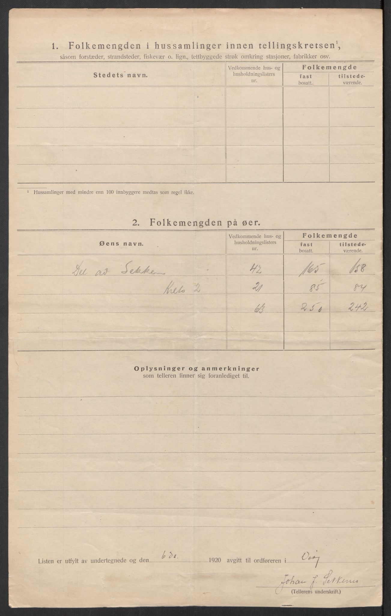 SAT, Folketelling 1920 for 1541 Veøy herred, 1920, s. 8