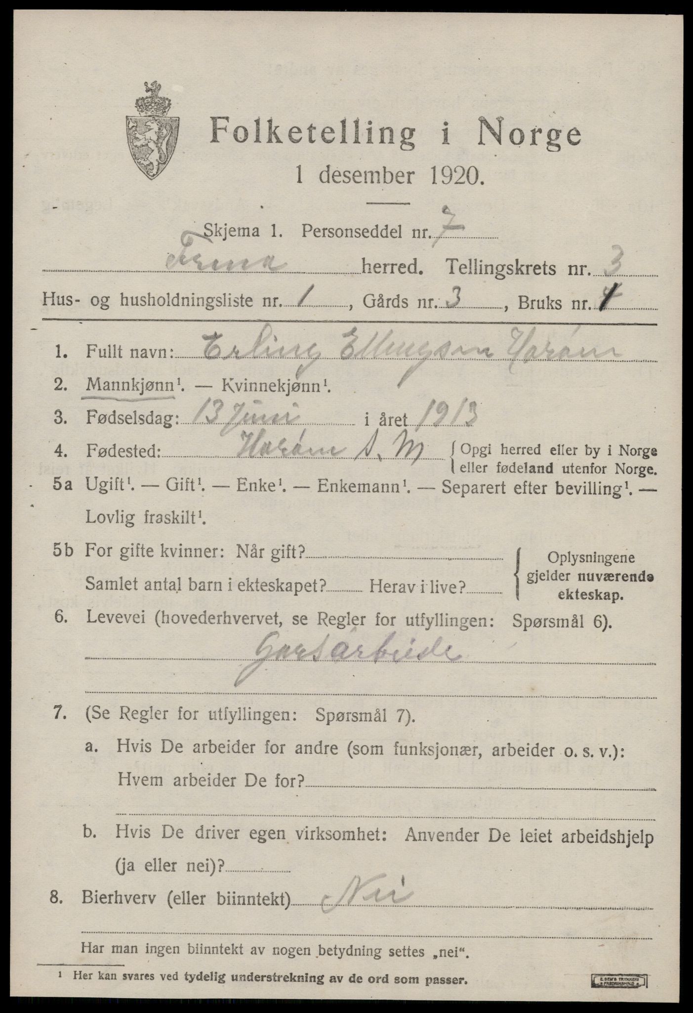 SAT, Folketelling 1920 for 1548 Fræna herred, 1920, s. 2317