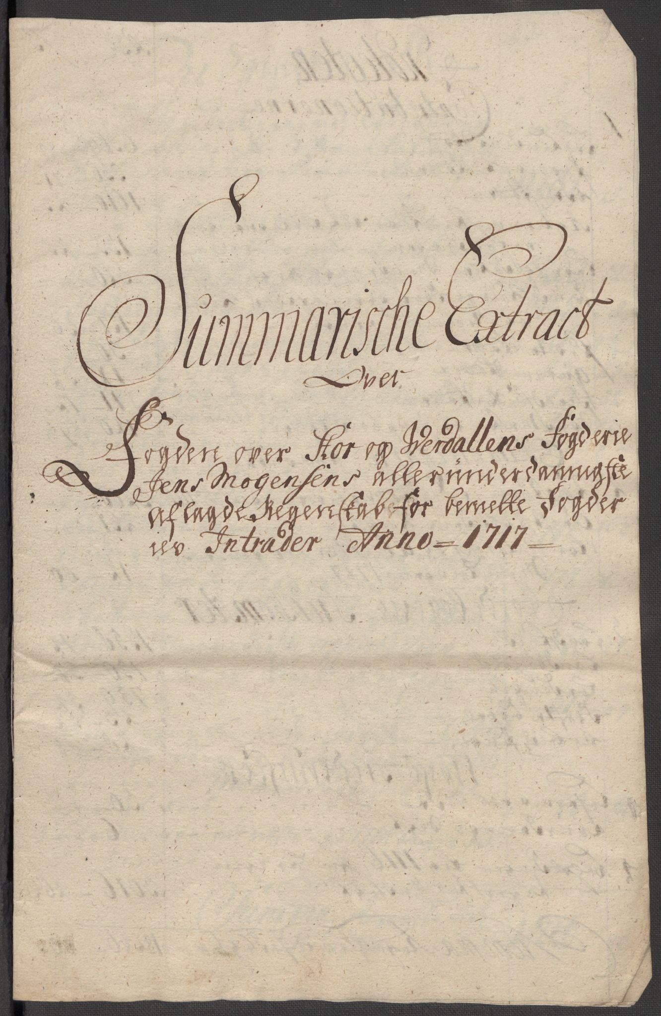 Rentekammeret inntil 1814, Reviderte regnskaper, Fogderegnskap, RA/EA-4092/R62/L4207: Fogderegnskap Stjørdal og Verdal, 1717, s. 18