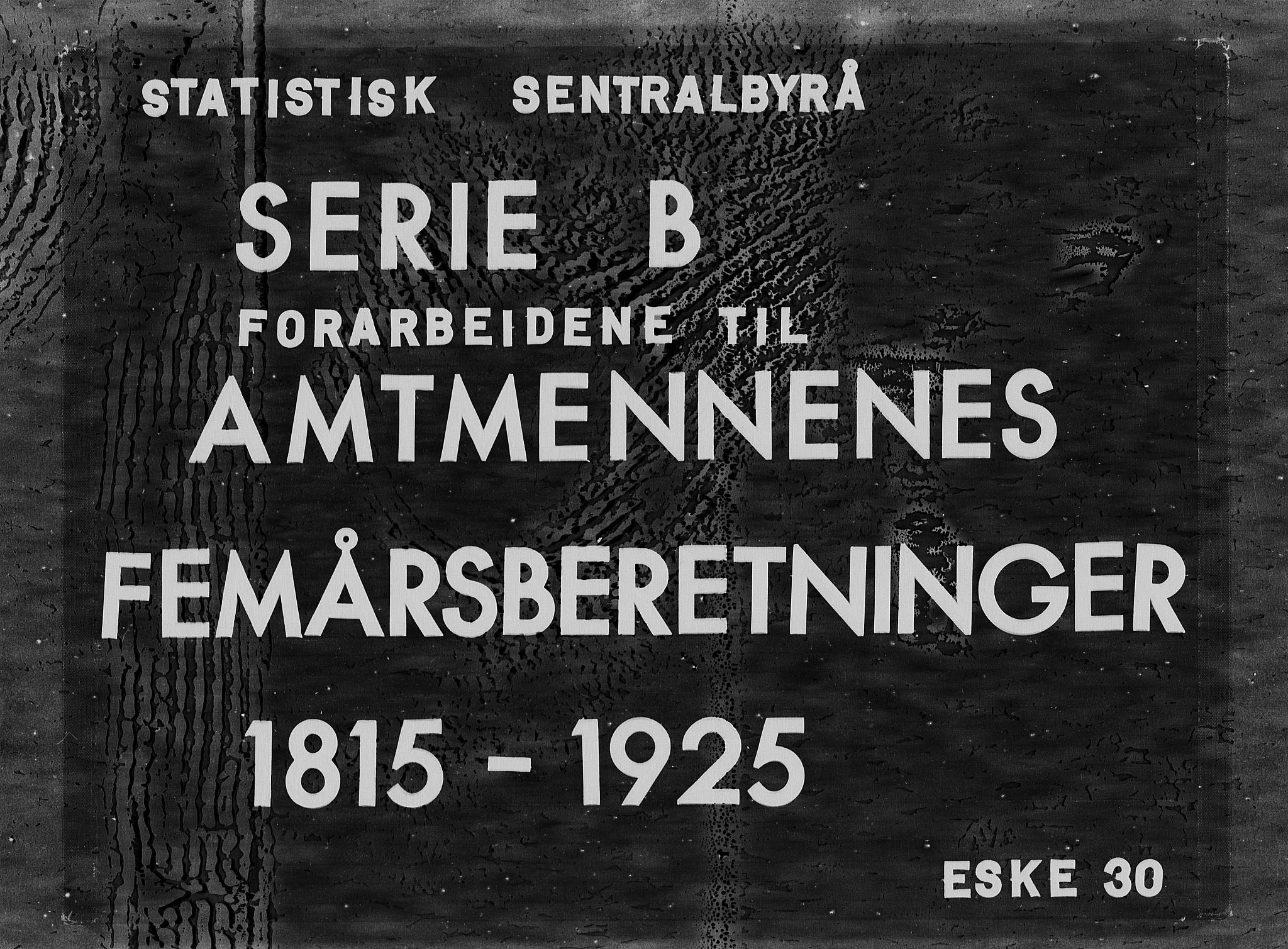 Statistisk sentralbyrå, Næringsøkonomiske emner, Generelt - Amtmennenes femårsberetninger, RA/S-2233/F/Fa/L0030: --, 1866-1870, s. 1