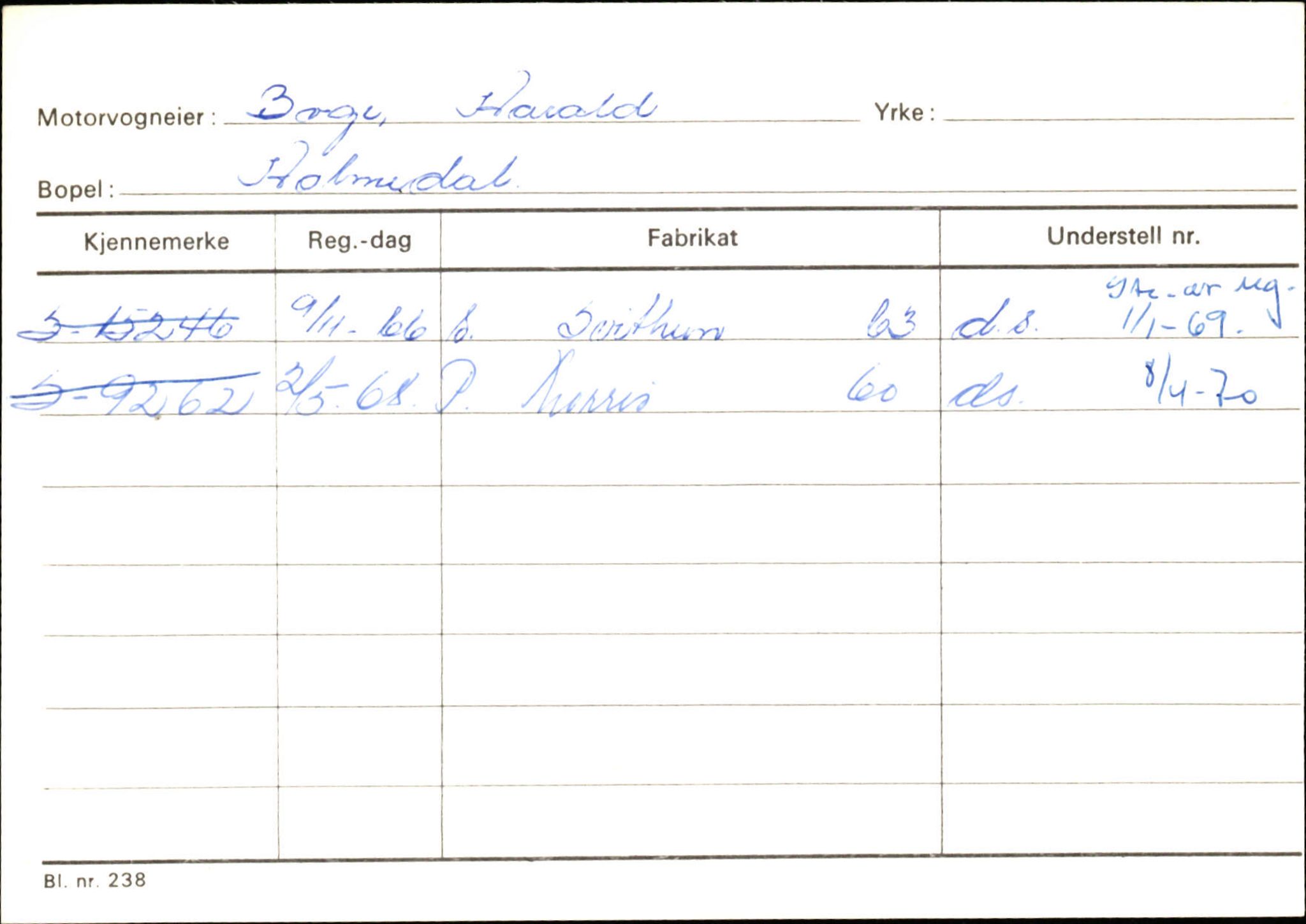 Statens vegvesen, Sogn og Fjordane vegkontor, AV/SAB-A-5301/4/F/L0125: Eigarregister Sogndal V-Å. Aurland A-Å. Fjaler A-N, 1945-1975, s. 1474