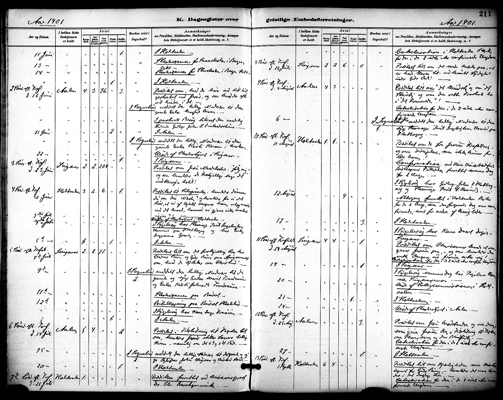 Ministerialprotokoller, klokkerbøker og fødselsregistre - Sør-Trøndelag, SAT/A-1456/686/L0984: Ministerialbok nr. 686A02, 1891-1906, s. 211