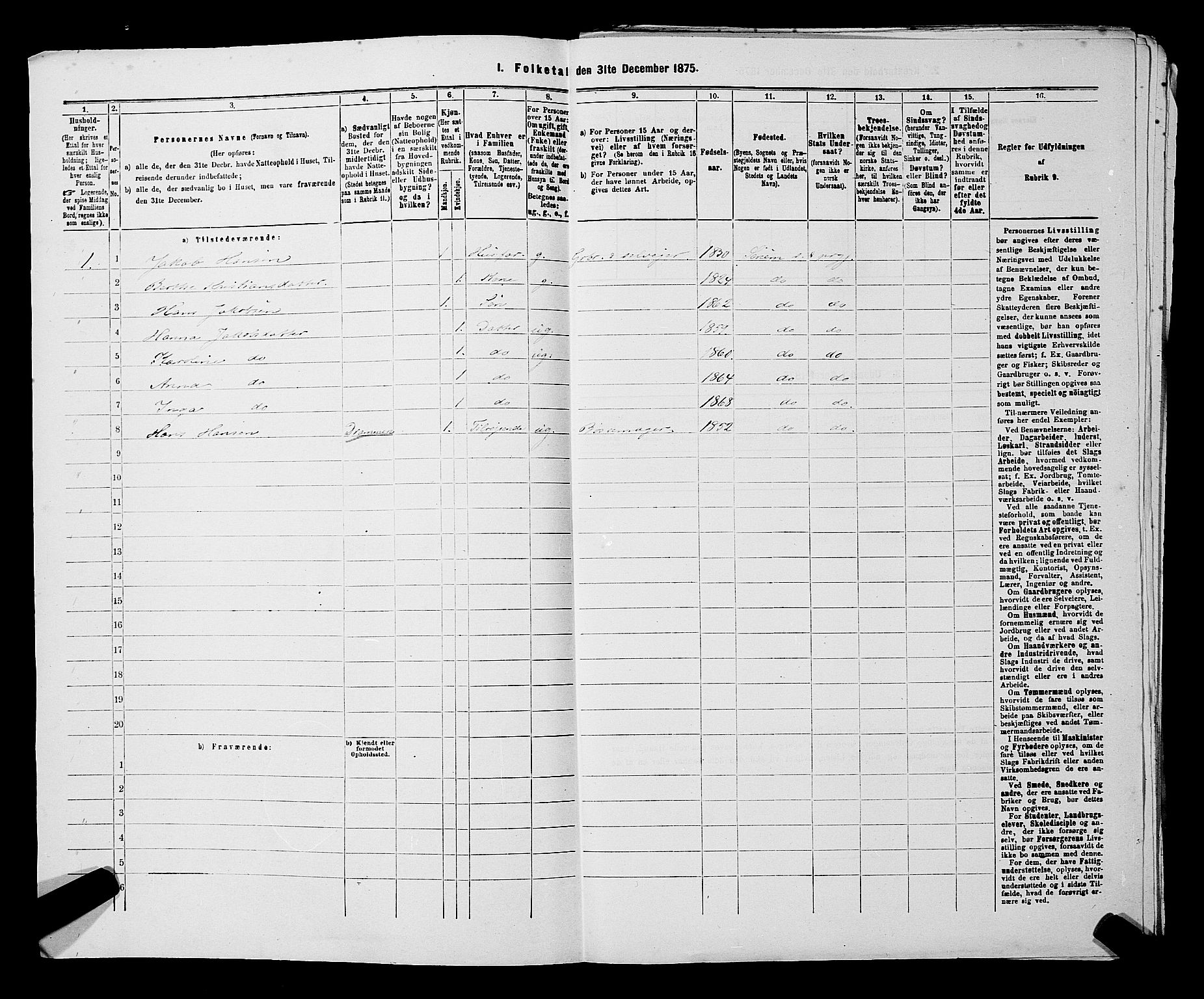 RA, Folketelling 1875 for 0226P Sørum prestegjeld, 1875, s. 316