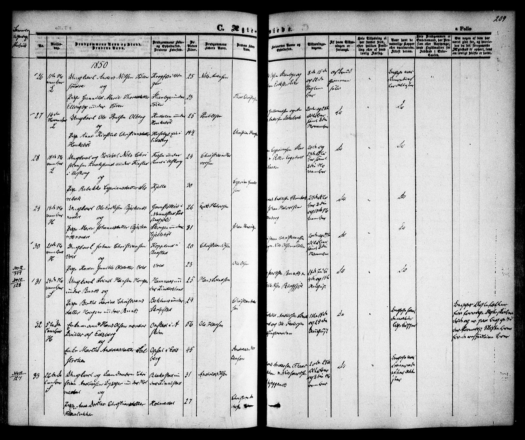 Høland prestekontor Kirkebøker, AV/SAO-A-10346a/F/Fa/L0009: Ministerialbok nr. I 9, 1846-1853, s. 209