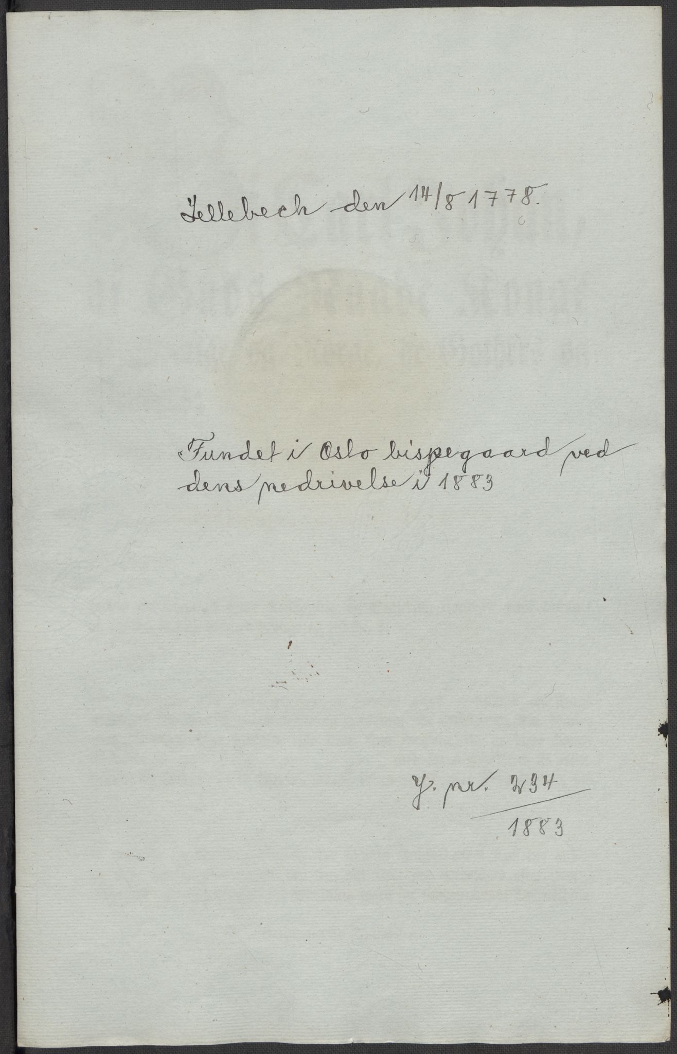 Riksarkivets diplomsamling, RA/EA-5965/F15/L0010: Prestearkiv - Akershus og Hedmark, 1577-1821, s. 55