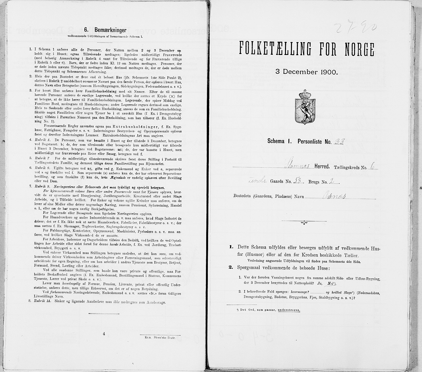 SAT, Folketelling 1900 for 1821 Stamnes herred, 1900, s. 931