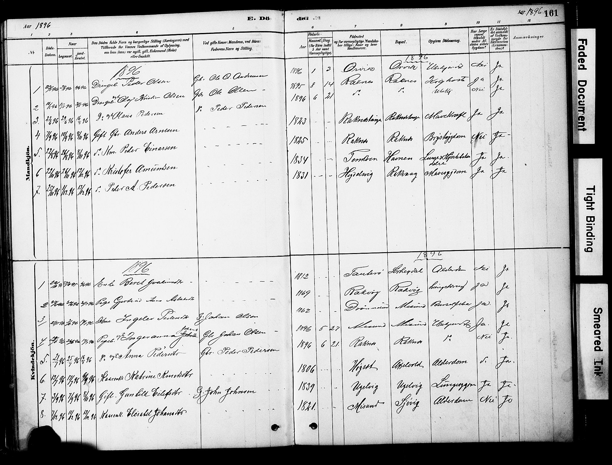 Ministerialprotokoller, klokkerbøker og fødselsregistre - Møre og Romsdal, SAT/A-1454/563/L0736: Ministerialbok nr. 563A01, 1878-1903, s. 161