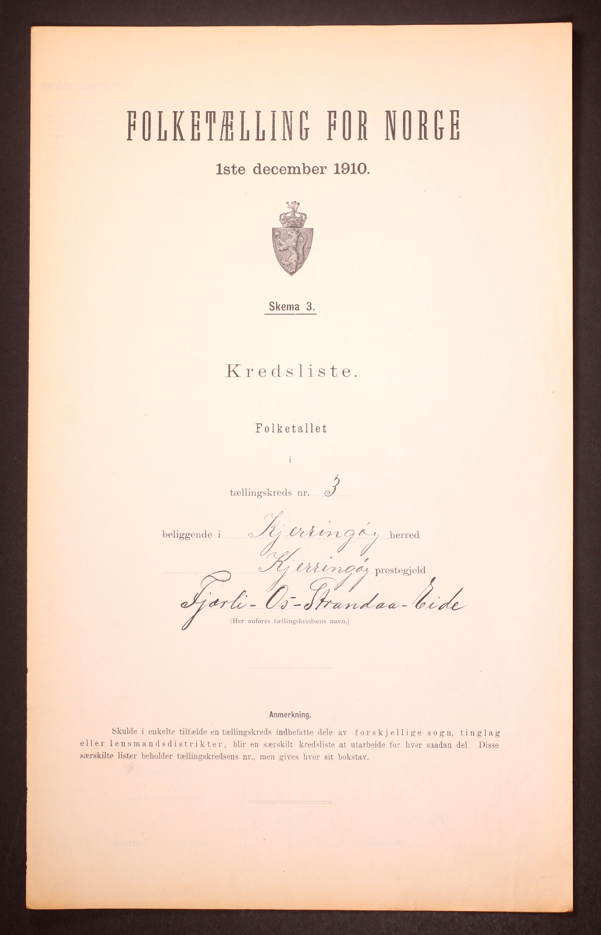 RA, Folketelling 1910 for 1844 Kjerringøy herred, 1910, s. 11